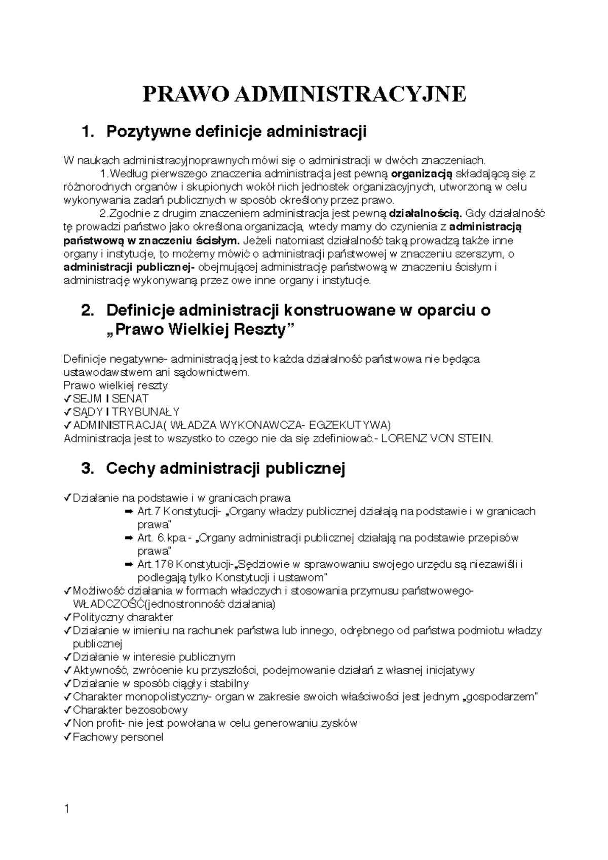 Admin PDF - Cały Skrypt - Materiały - PRAWO ADMINISTRACYJNE 1 ...