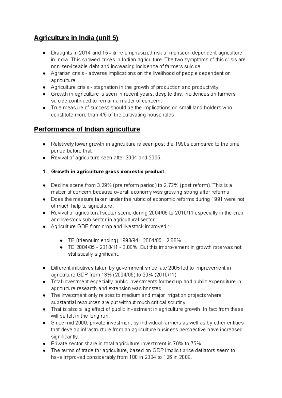 Agriculture in India - Performance, Challenges and Opportunities ...
