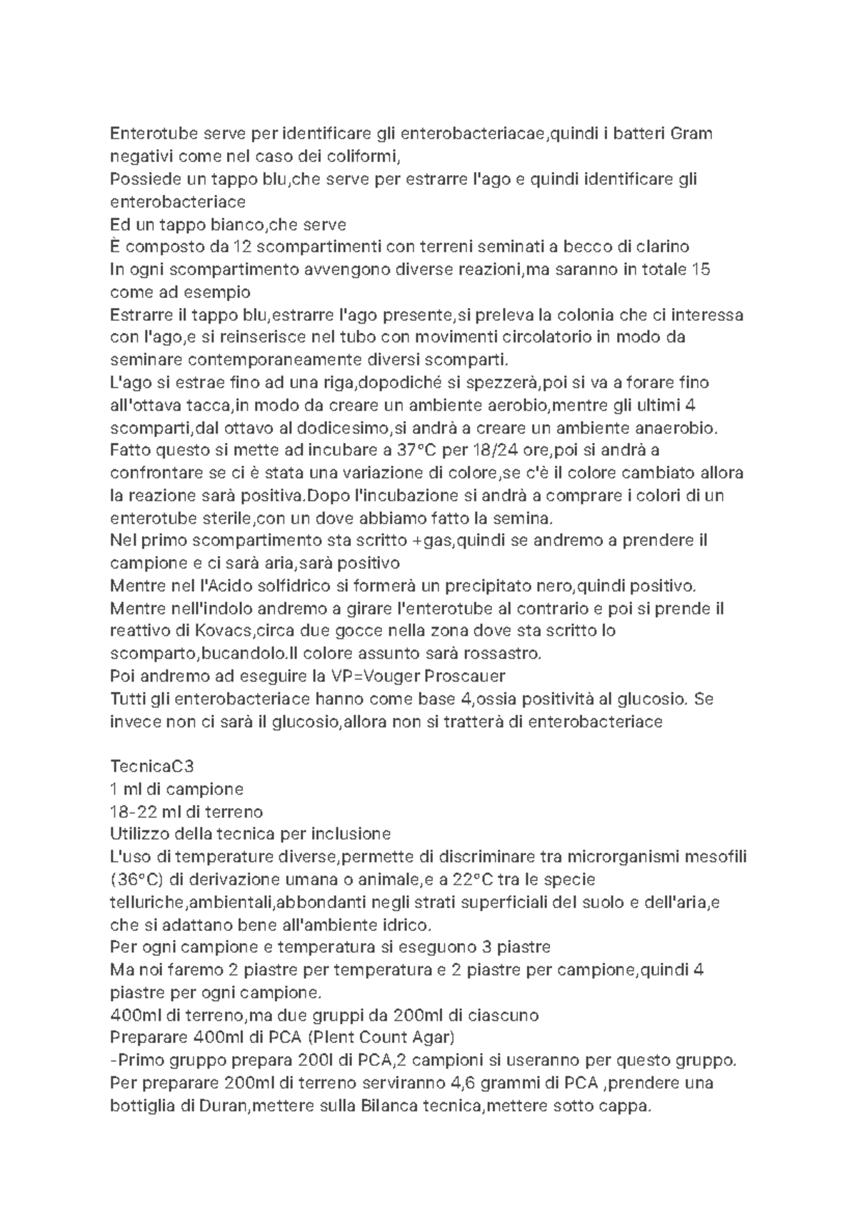 Enterotube, tecnica C3, controllo C4 (microbiologia) - Enterotube serve ...