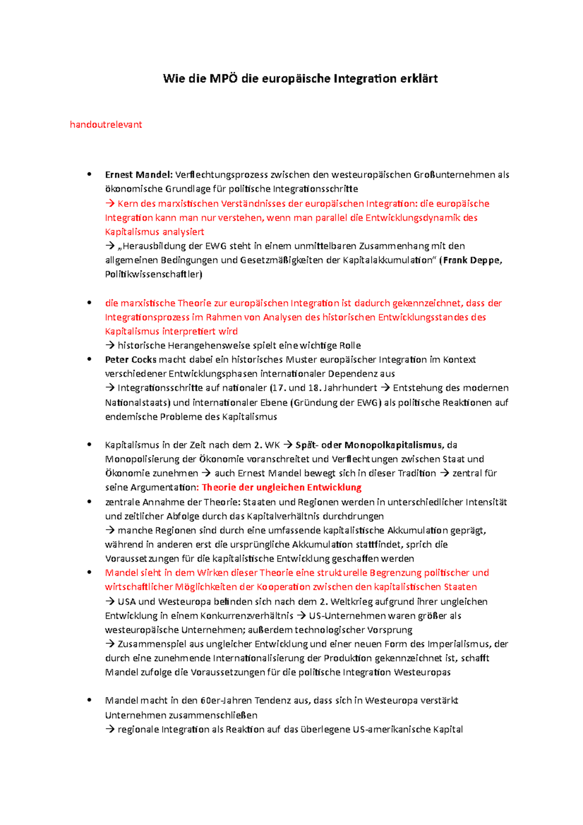 Notizen MPÖ - WiSe 2022/23 - Wie die MPÖ die europäische Integration ...