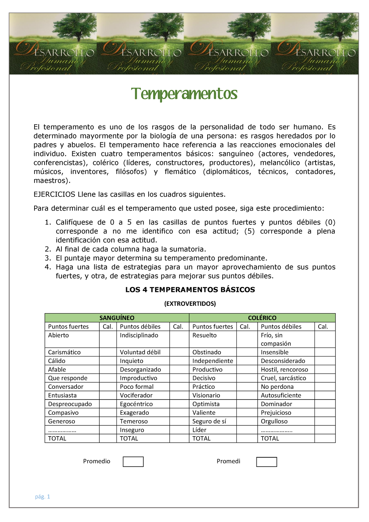 011 Temperamentos - TIPOS DE TEMPERAMENTO - Pág. 1 Temperamentos El ...