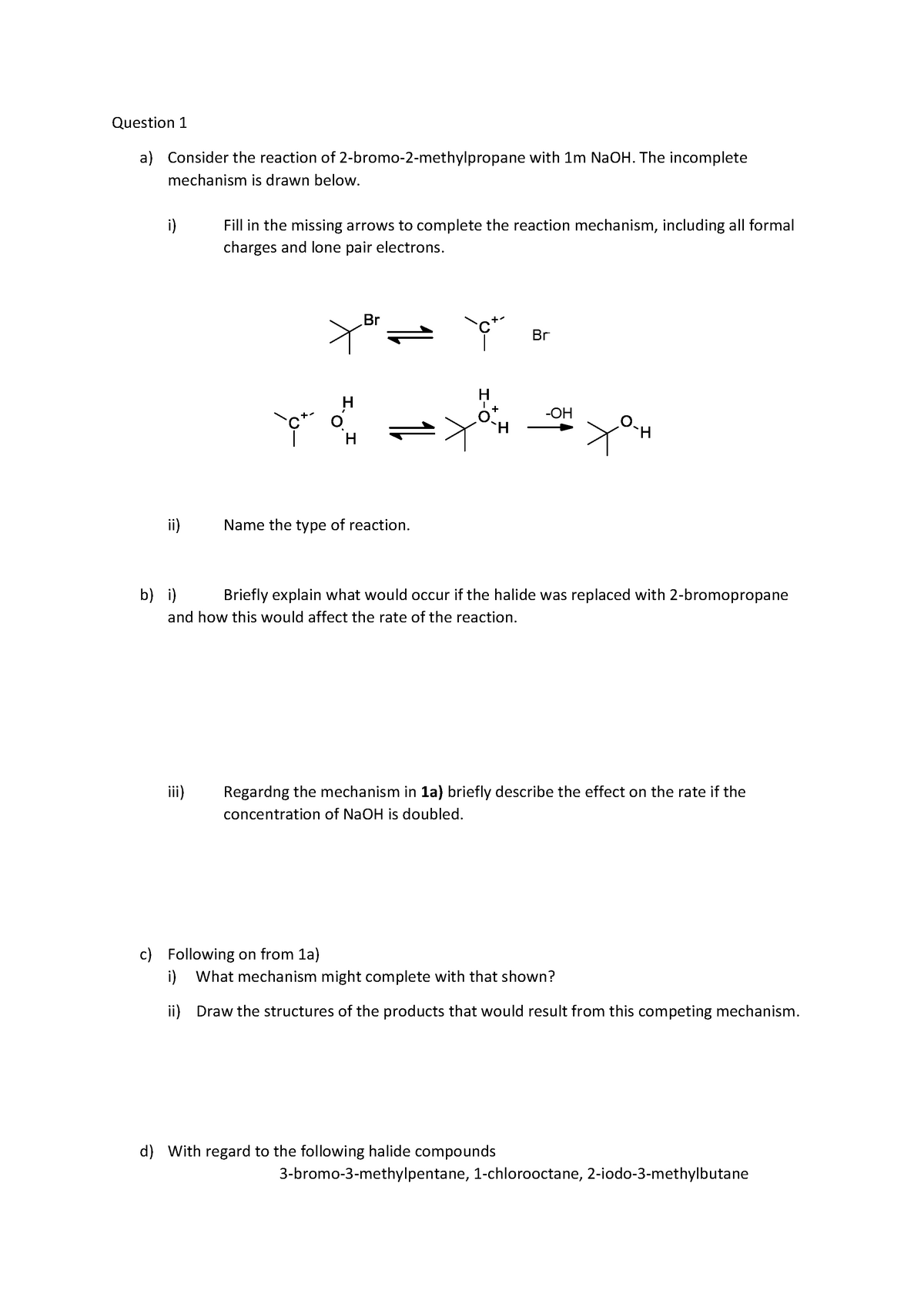 organic chemistry critical thinking questions
