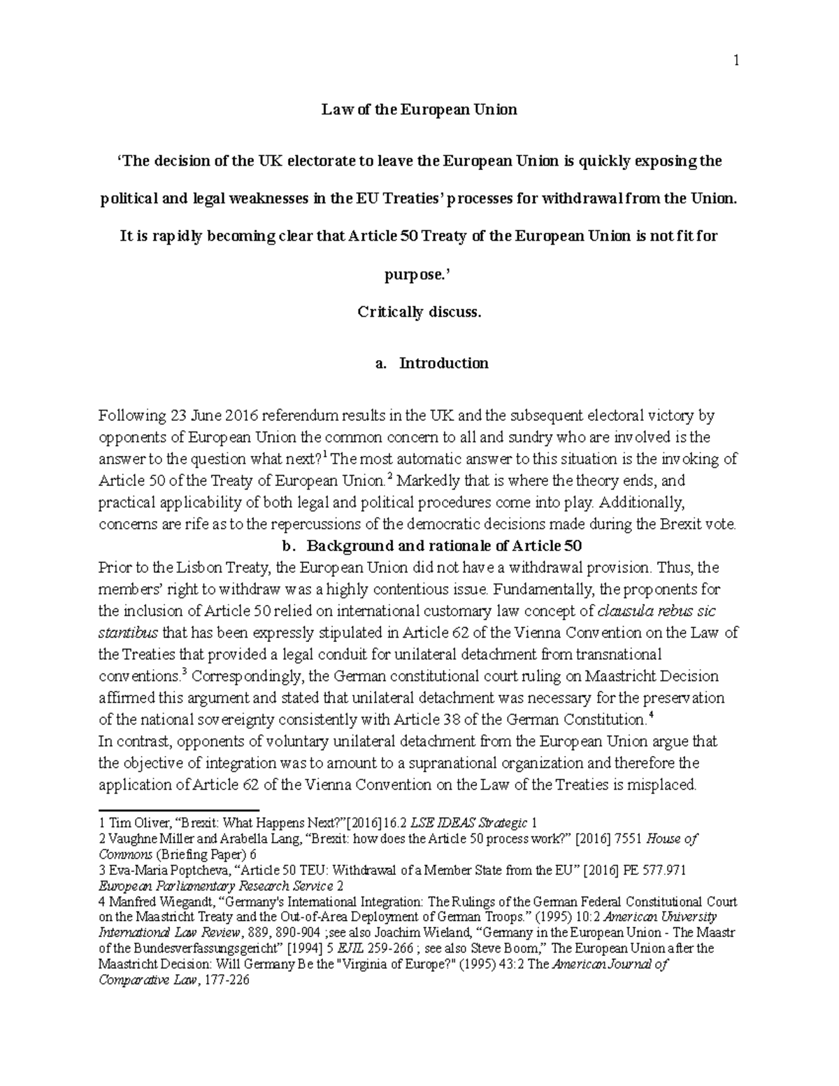 Law of the European Union - Law of the European Union ‘The decision of ...