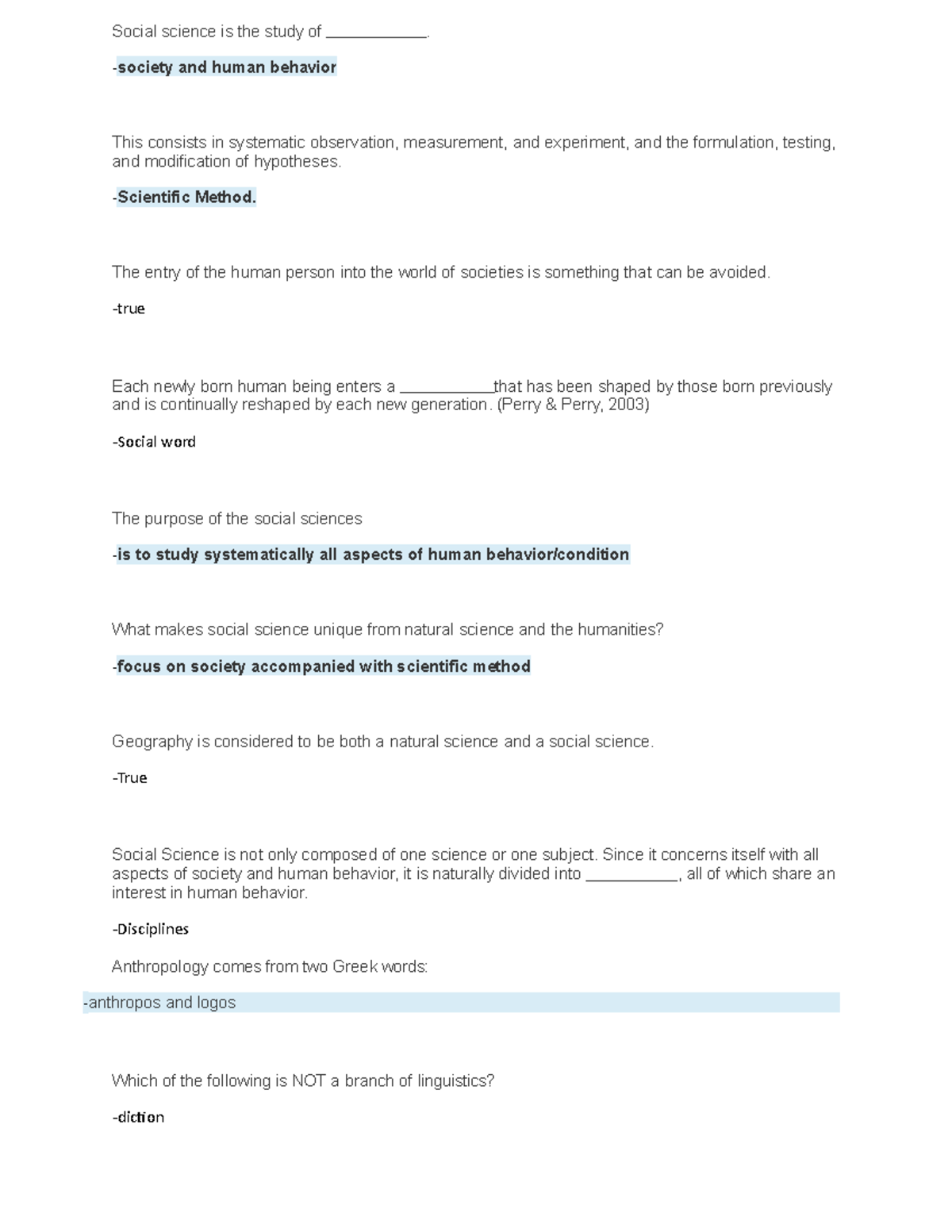 Diss week 1 10 grade 11 1docx - Social science is the study of. society ...
