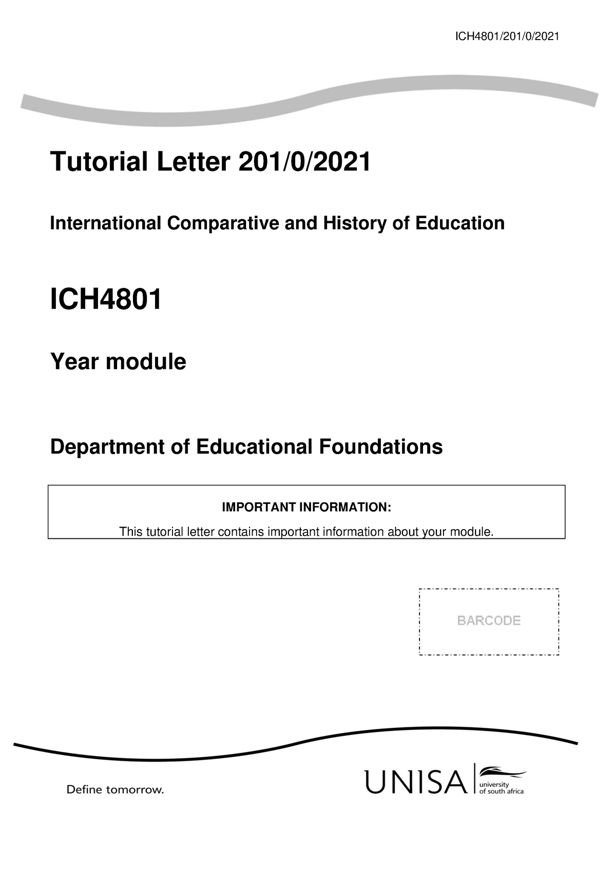 ICH4801 2021 TL 201 0 B - ICH4801/201/0/ Tutorial Letter 201/0 ...