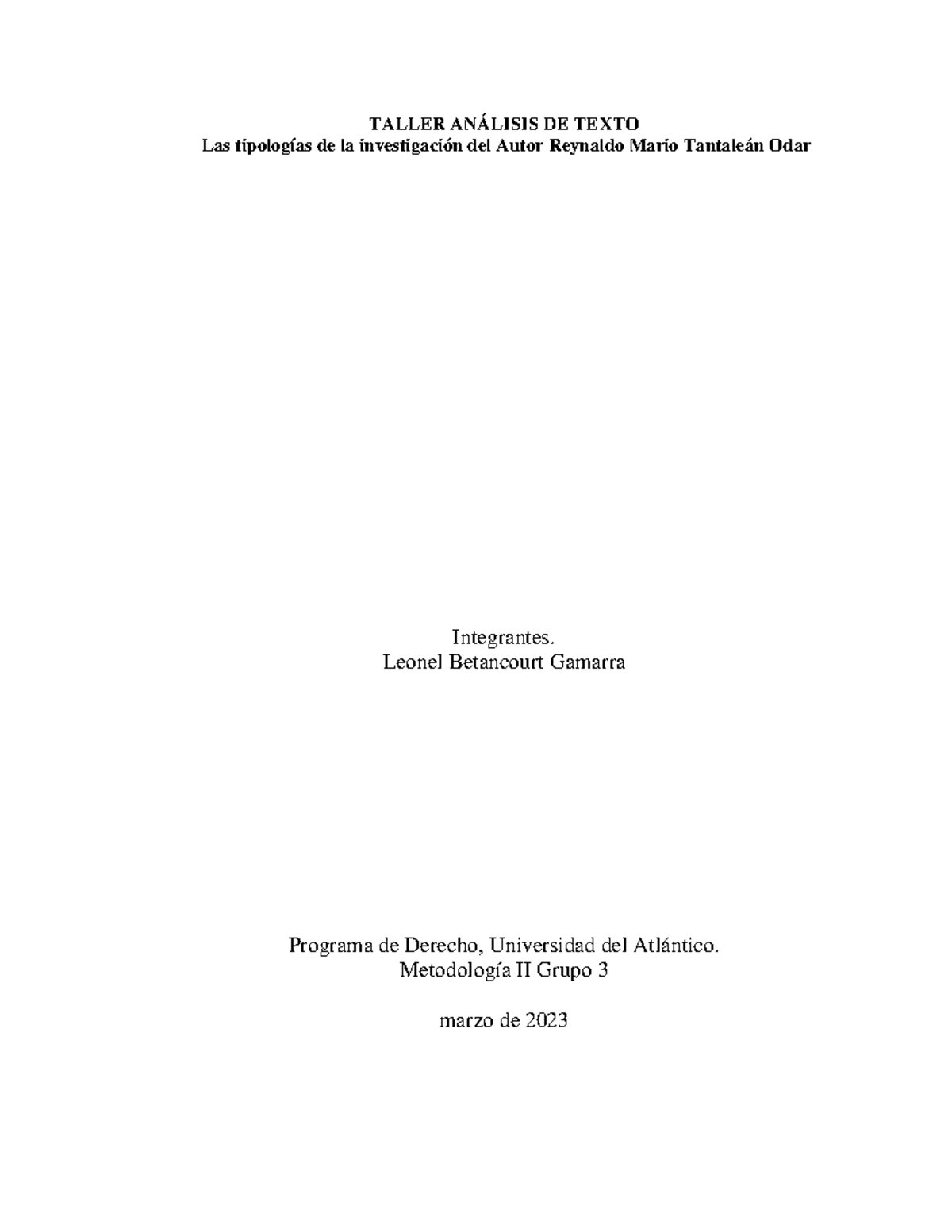 Tipologia DE LA Investigacion - TALLER ANÁLISIS DE TEXTO Las Tipologías ...