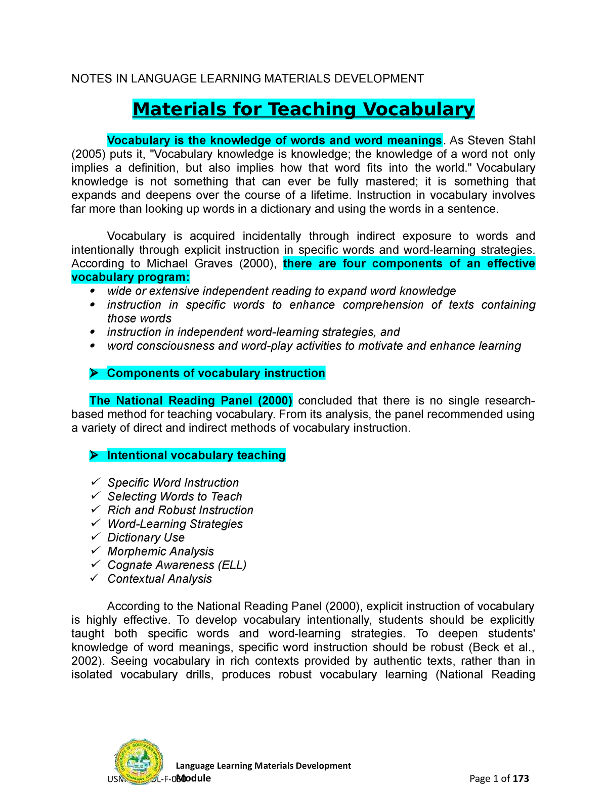 materials-for-teaching-vocabulary-language-learning-materials-development-notes-in-language