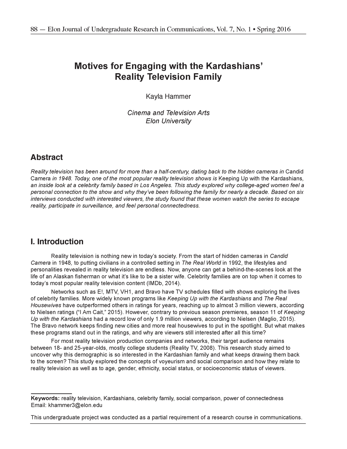 elon journal of undergraduate research in communications