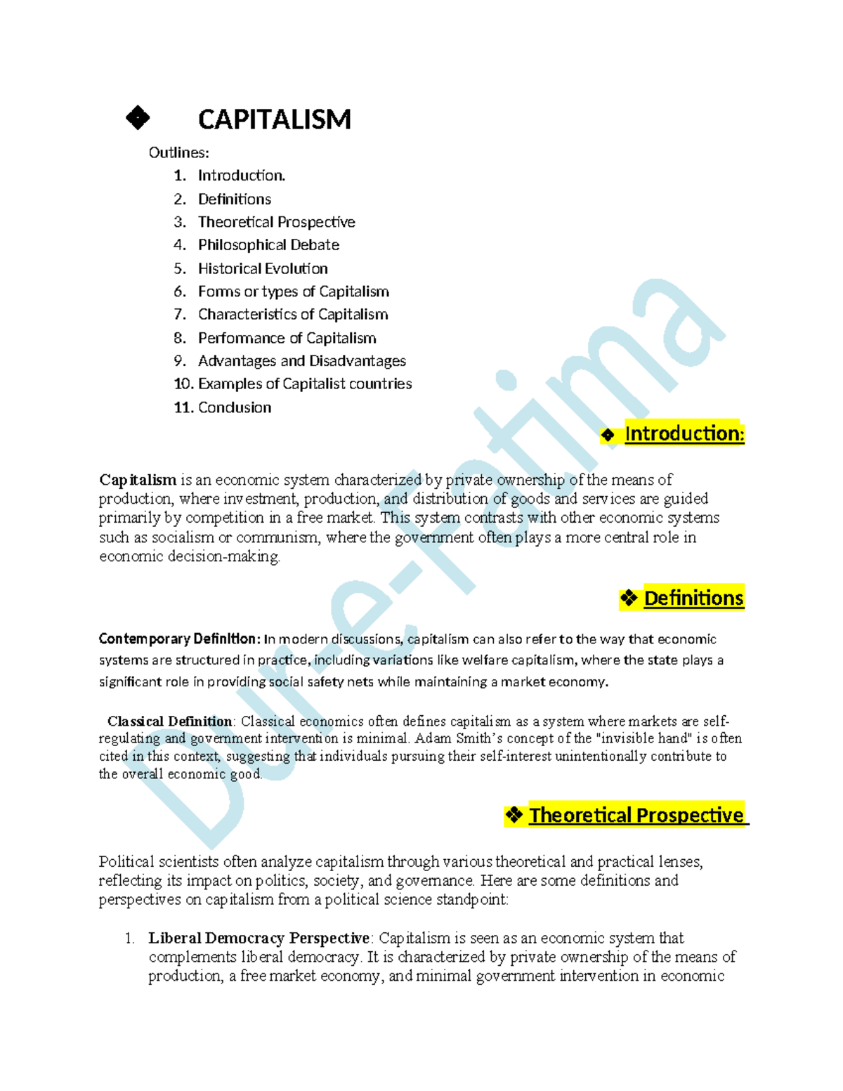 Capitalism - This Is Research base Topic for topic presentation ...