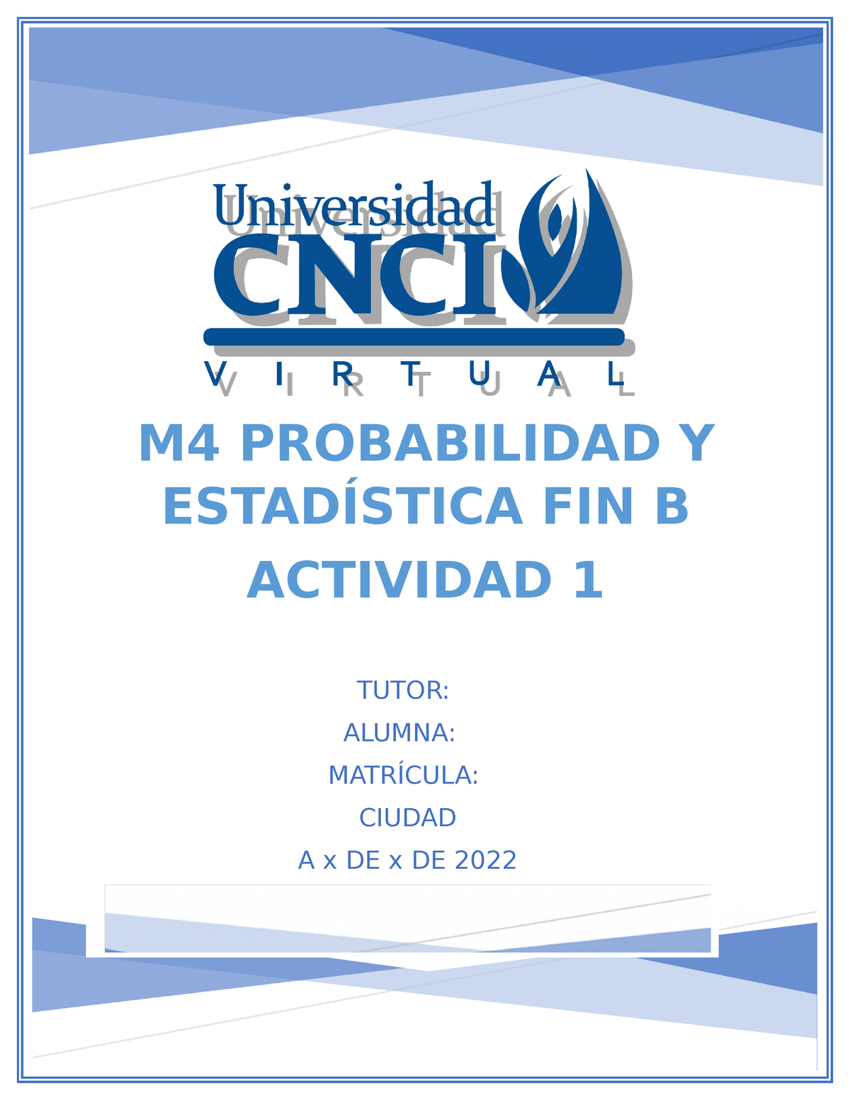 Probabilidad Y Estadística Acttividad 2 Studocu - M4 PROBABILIDAD Y ...