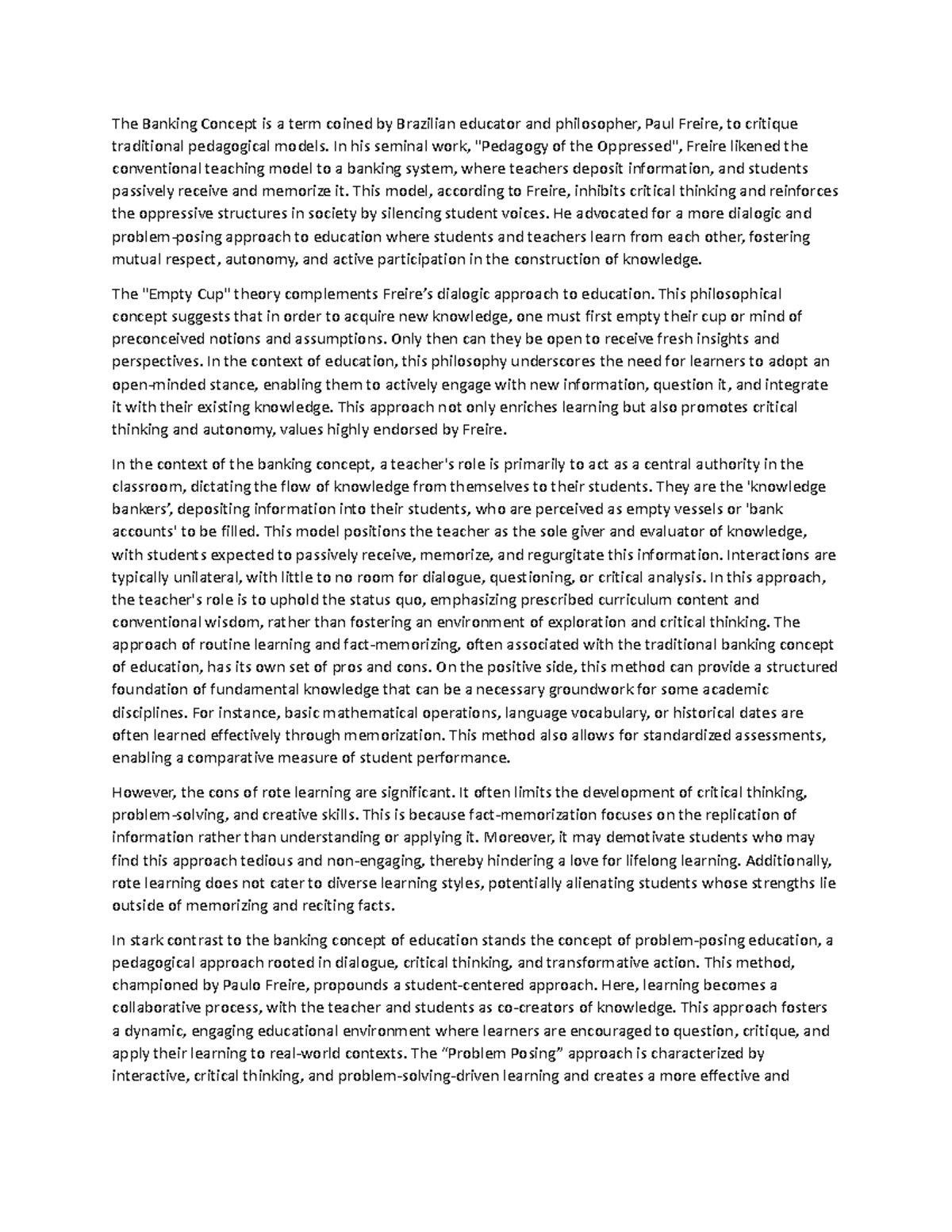 The banking system - The Banking Concept is a term coined by Brazilian ...