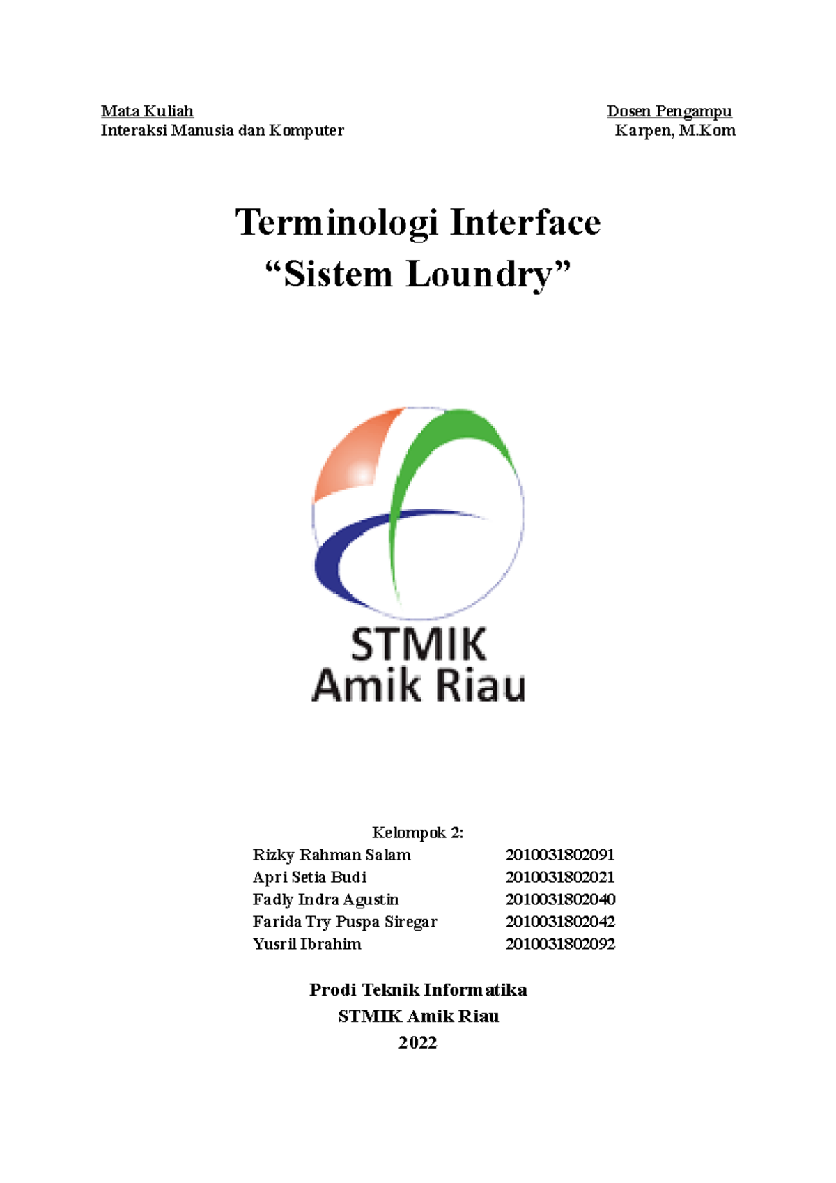 IMK terminologi interface - Mata Kuliah Dosen Pengampu Interaksi ...