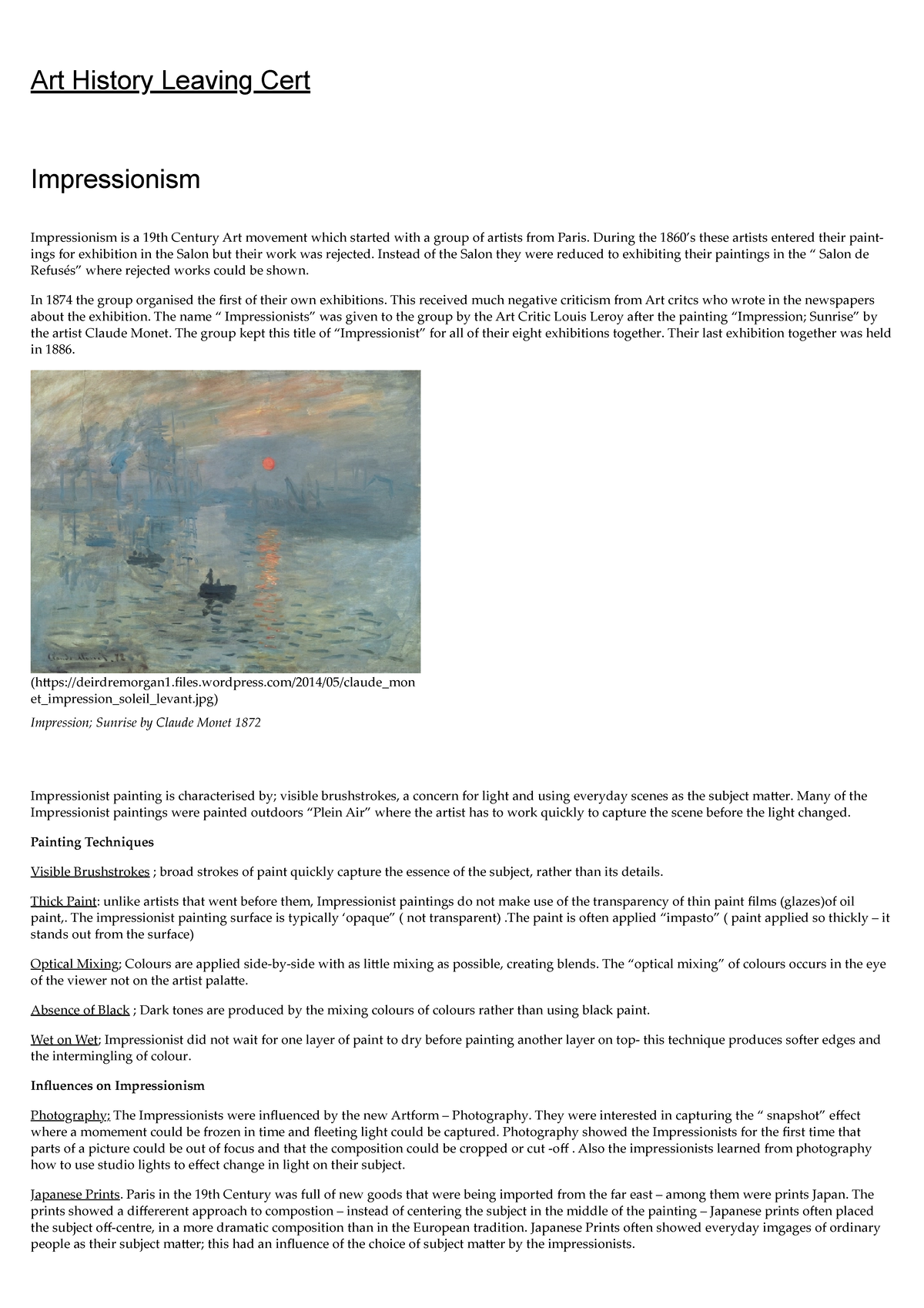Leaving Cert Art History Paper 2022 at Brian Starr blog
