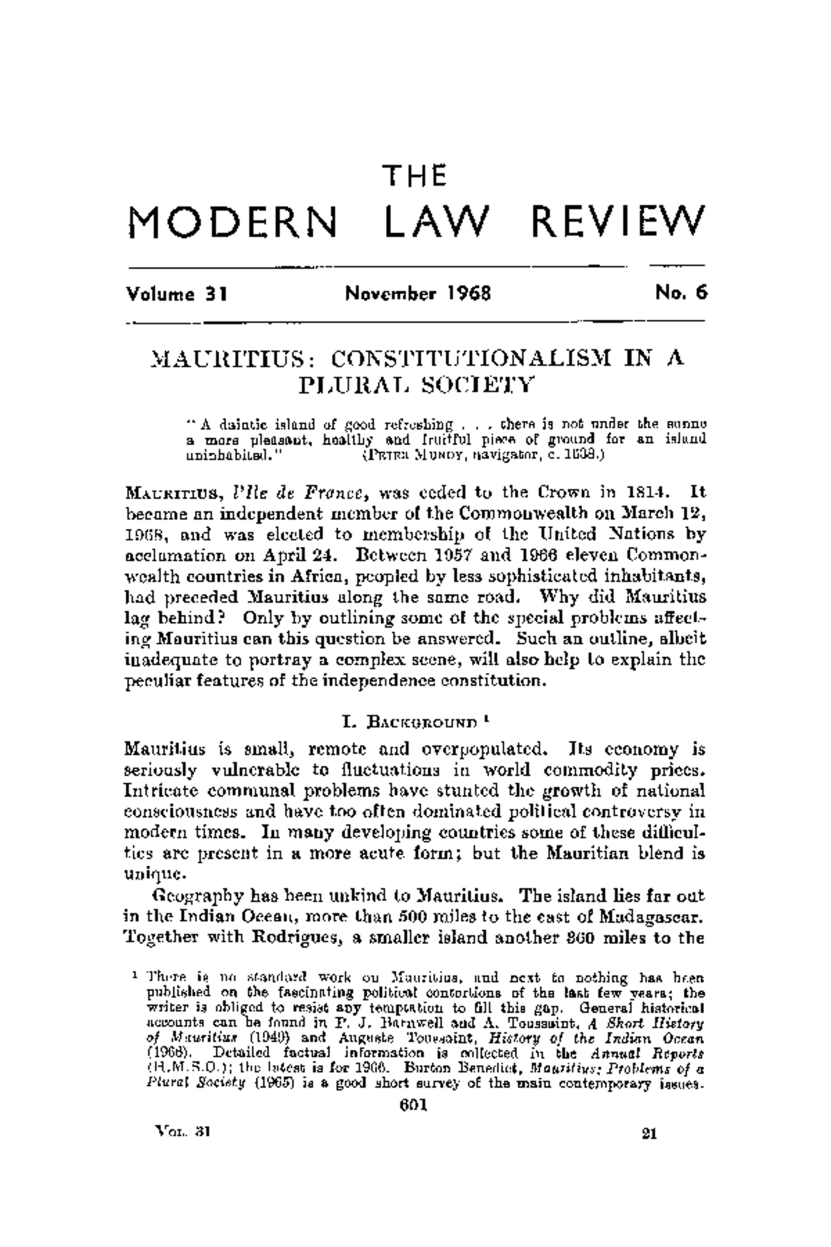 Modern Law Review - November 1968 - Smith - THE MODERN LAW REVIEW ...