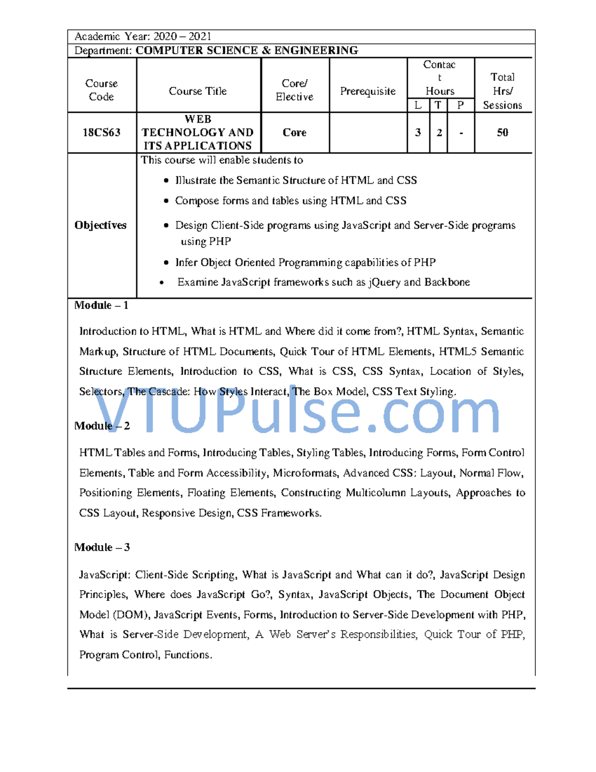 Wt1 - Web technology - VTUPulse Academic Year: 2020 – 2021 Department ...