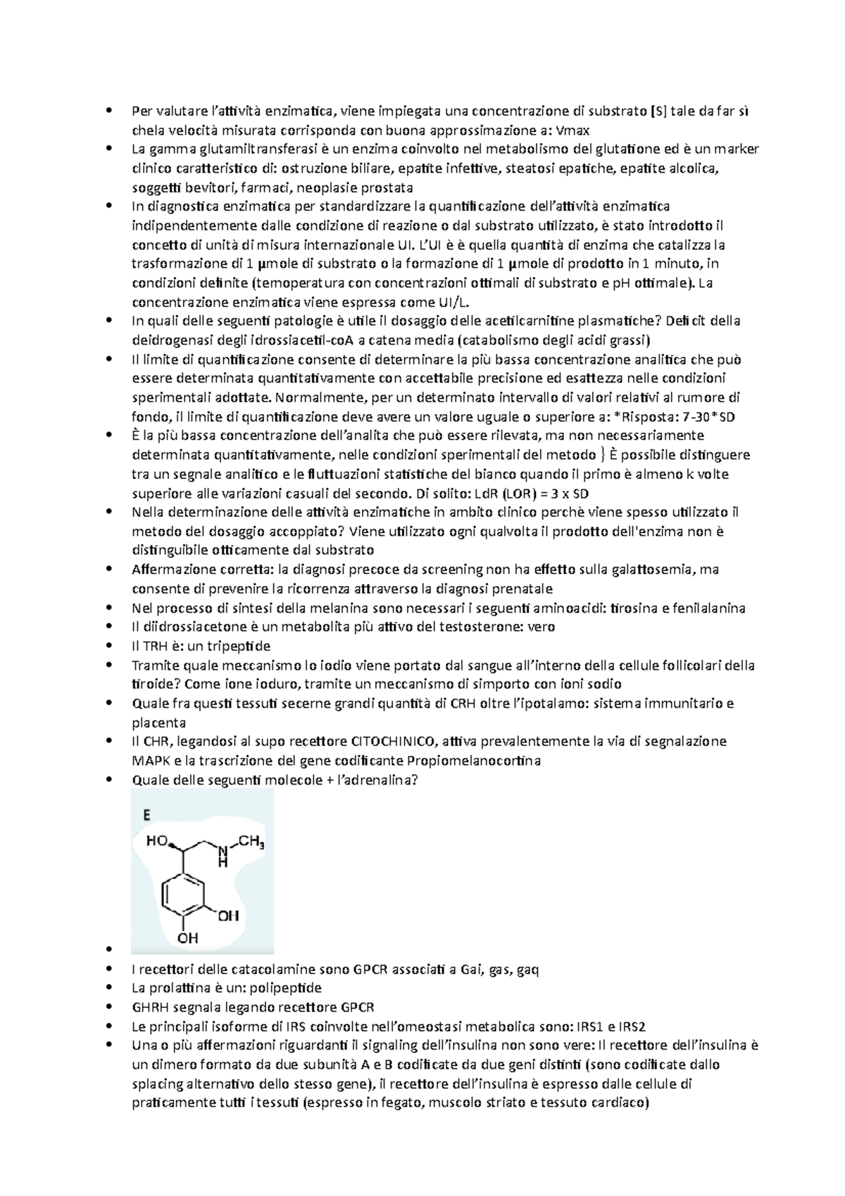 Domande Quiz Biochimica Clinica E Biologia Molecolare Clinica - Per ...