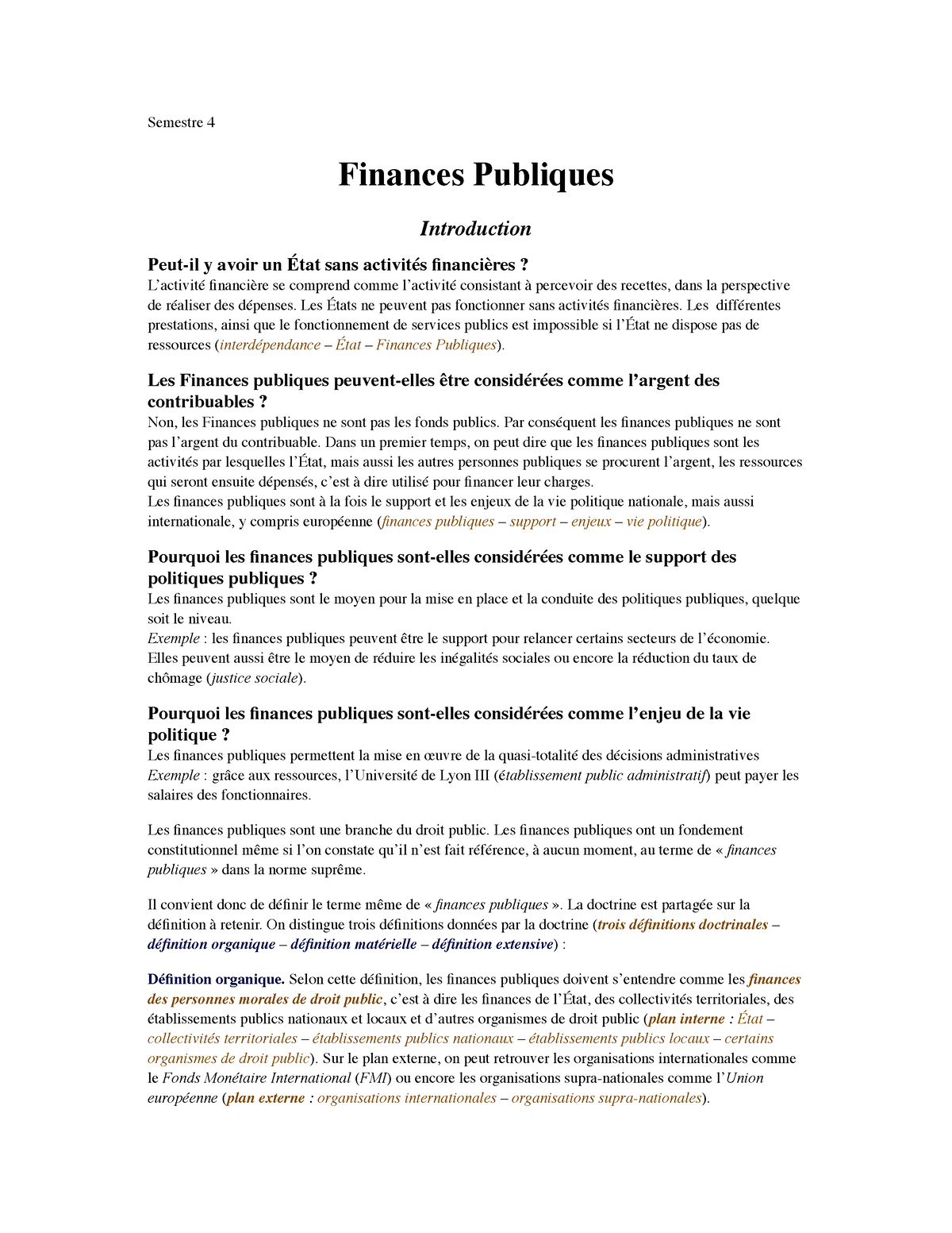 dissertation finances publiques l2