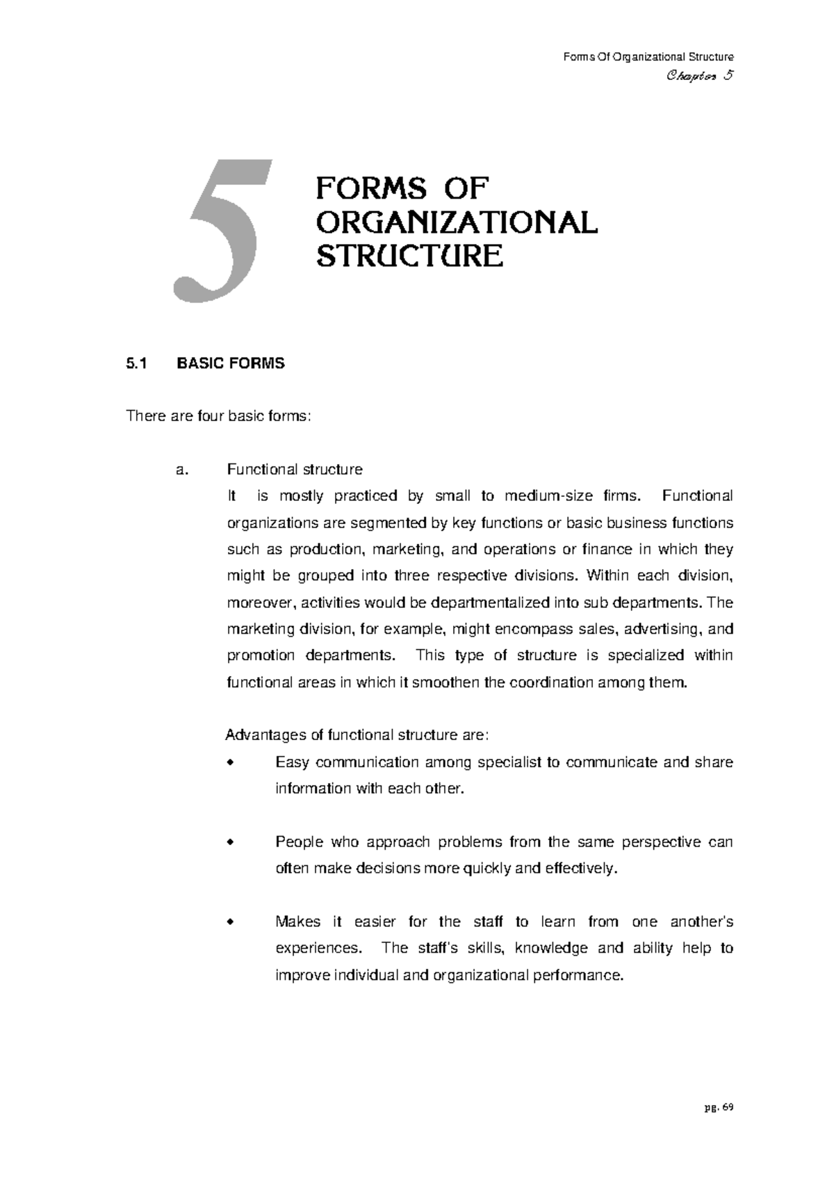 Chapter 5 - Chapter 5 5 BASIC FORMS There are four basic forms: a ...