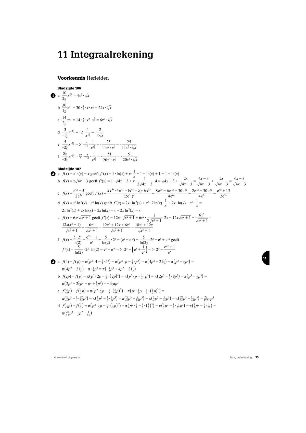 Uitwerkingen Hoofdstuk 11 Wiskunde B - Wiskunde B - Studeersnel