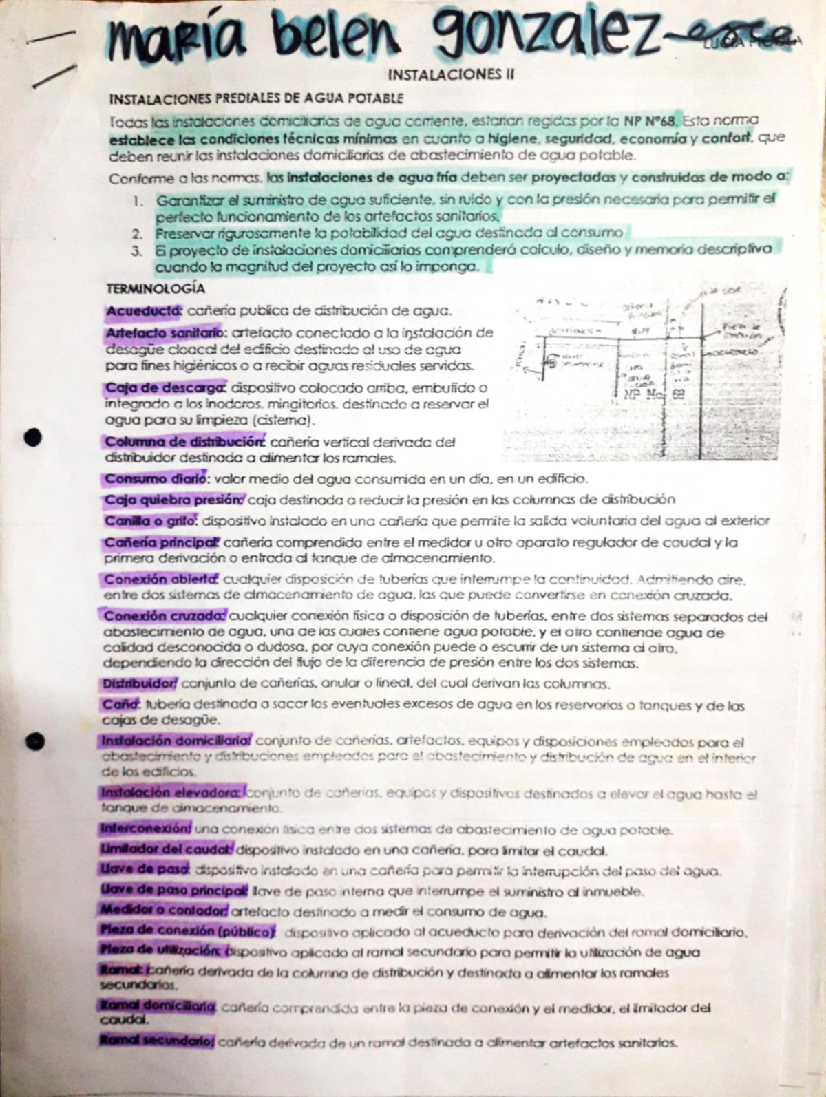 Resumen 1 Son Resumenes 1 4 Para El Examen Final De Instalaciones 2 Fada Nup Belen Instalaciones 11 Instalaciones Prediales De Agua Potabte Rcccs Tcs Studocu