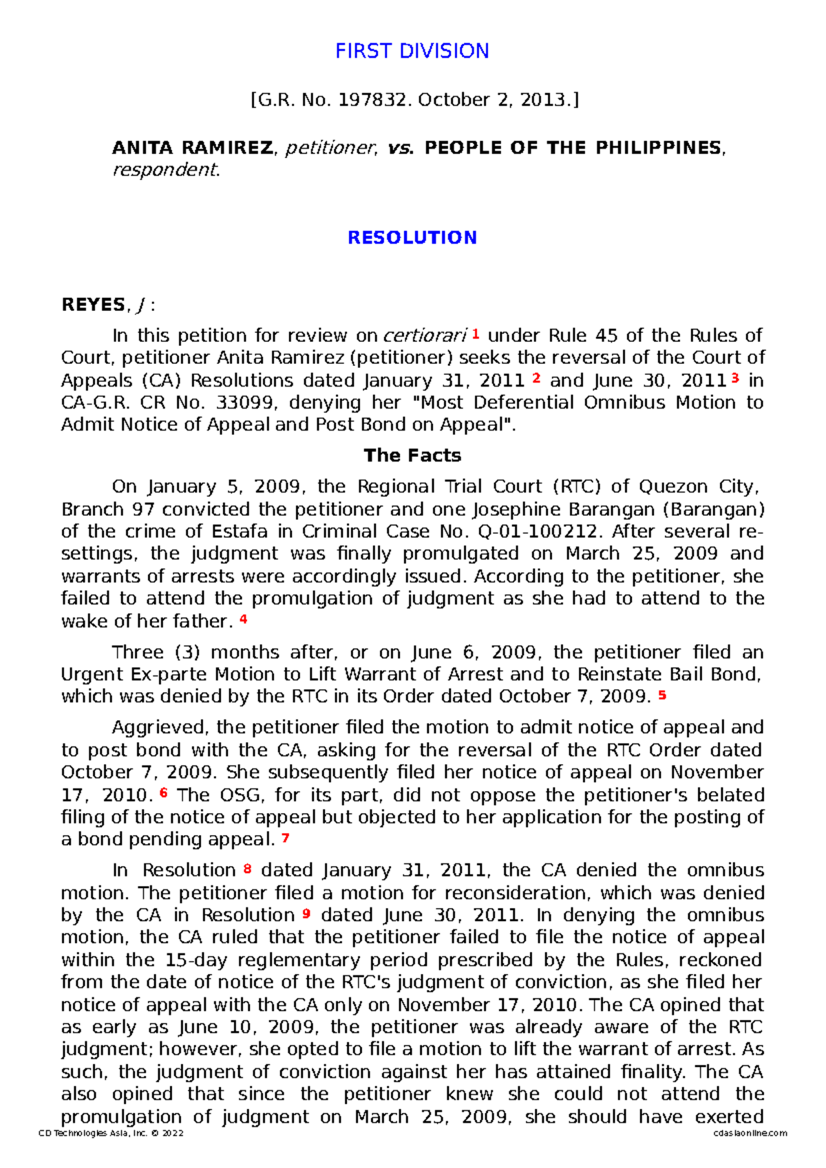 (216) Ramirez v. People - FIRST DIVISION [G. No. 197832. October 2 ...
