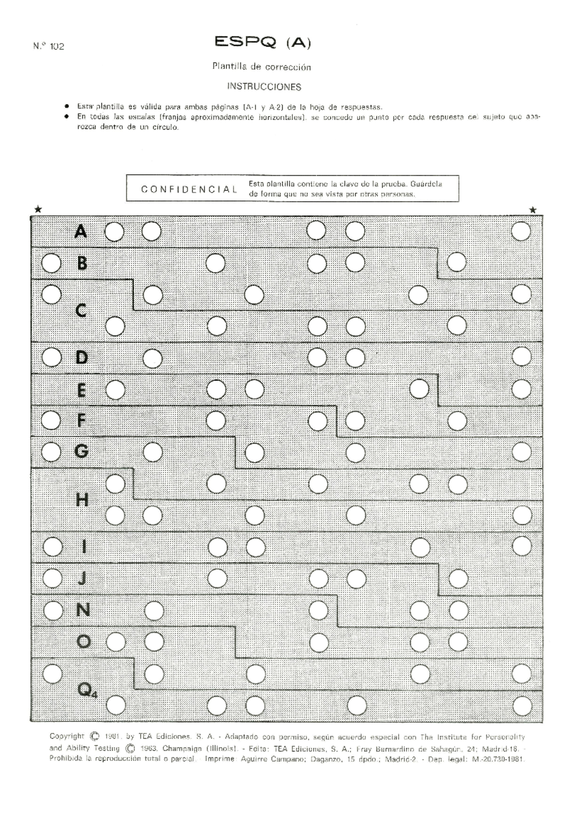 plantilla de evaluacion psicologica