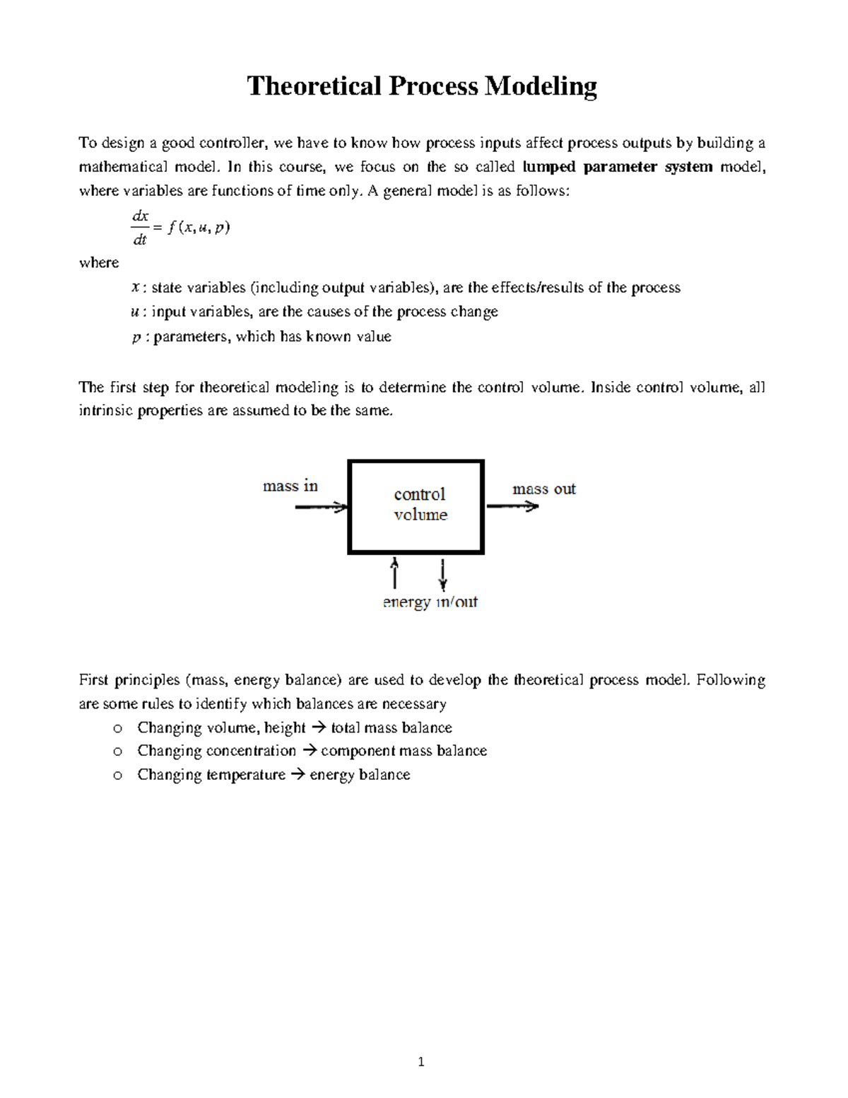 M2 Theoretic modeling - theory section - Theoretical Process Modeling ...