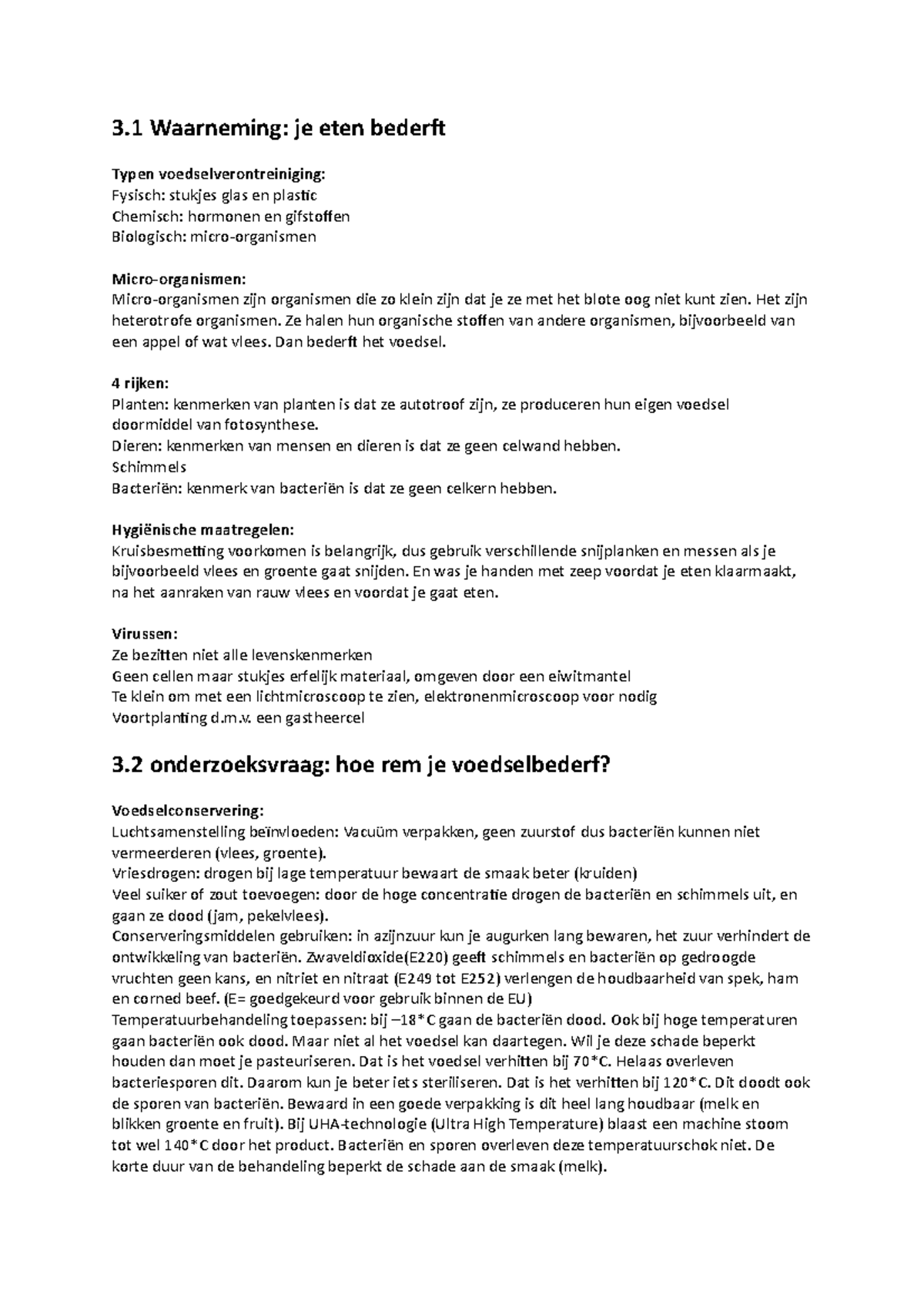 Biologie, Nectar, Samenvatting Hoofdstuk 3, Havo 4 - 3 Waarneming: Je ...