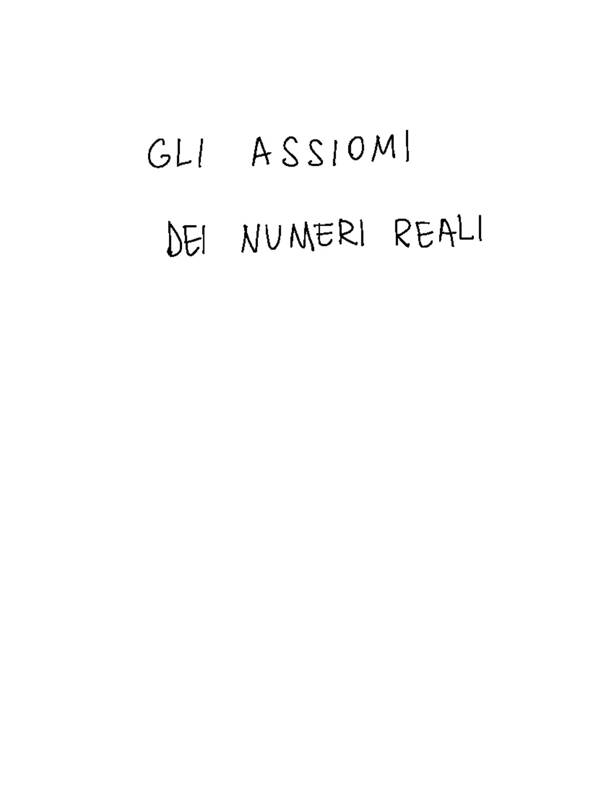 Lezione 2 Assiomi dei nr reali Analisi matematica I Studocu