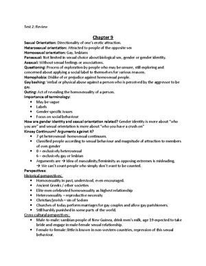 TEST 1 Review - human sexuality - Chapter 1 - What Is Human Sexuality ...