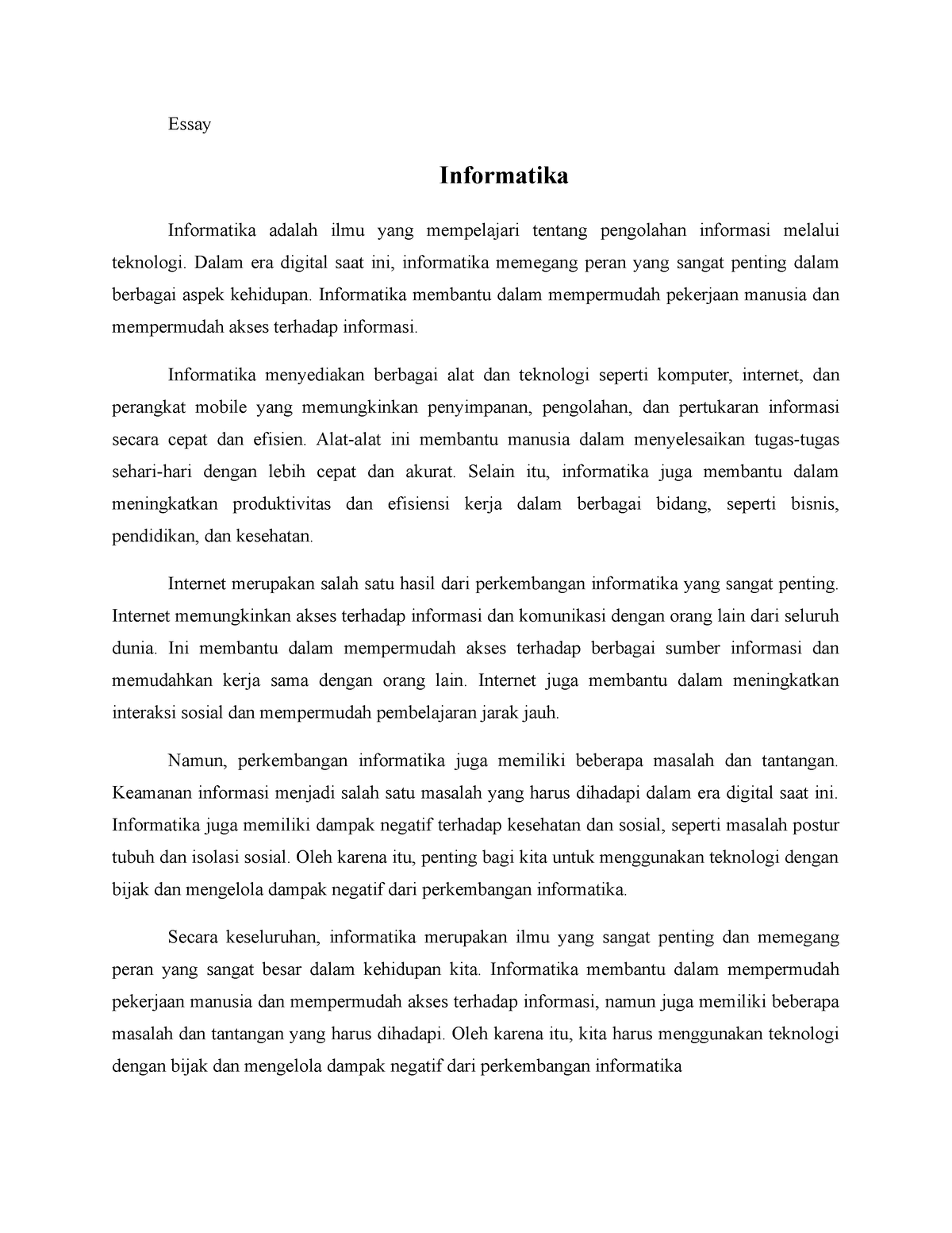 assignment informatika adalah