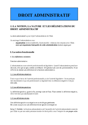 Cours Magistral Droit Administratif Licence 2 S2 - DROIT ADMINISTRATIF ...