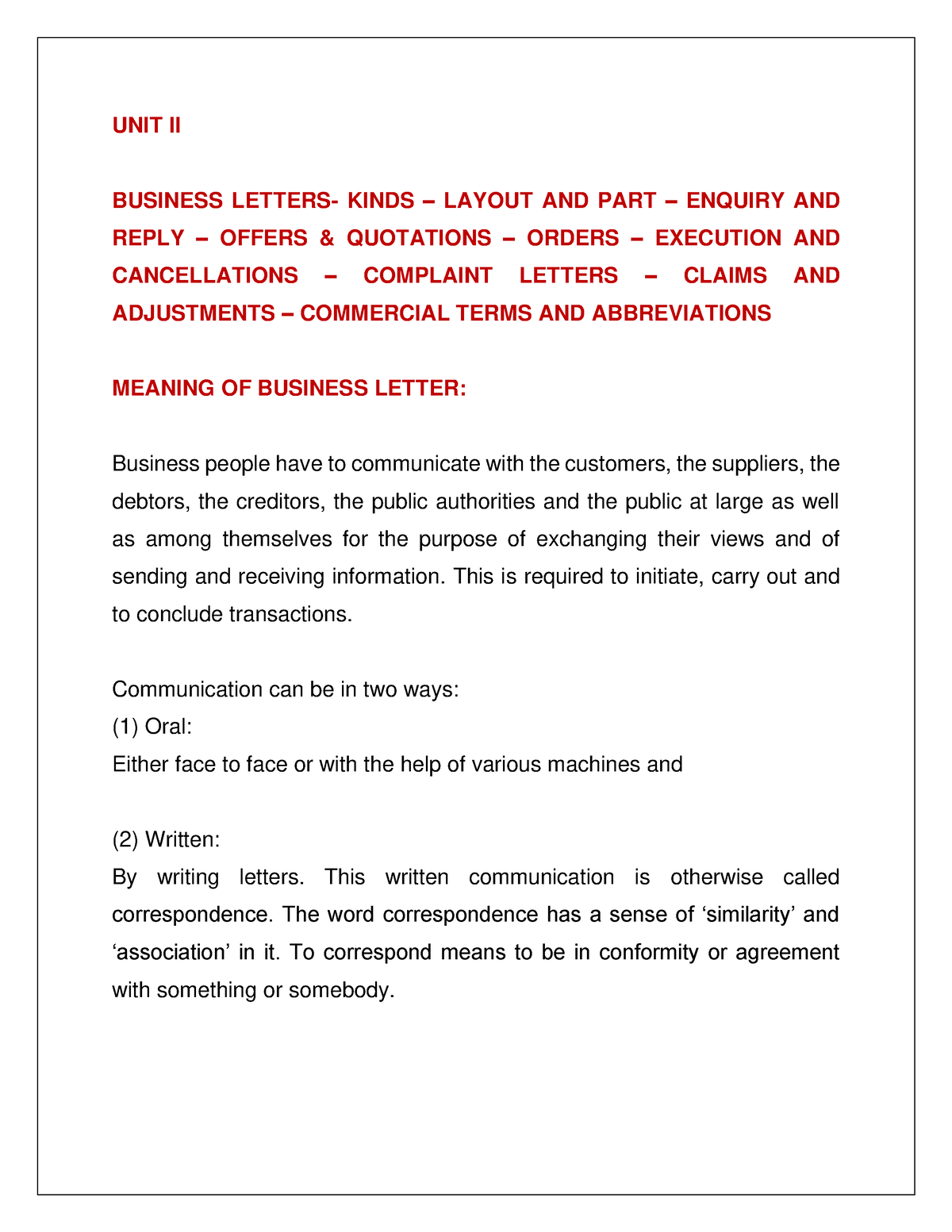 Business Communication: How to Write a Formal Business Letter