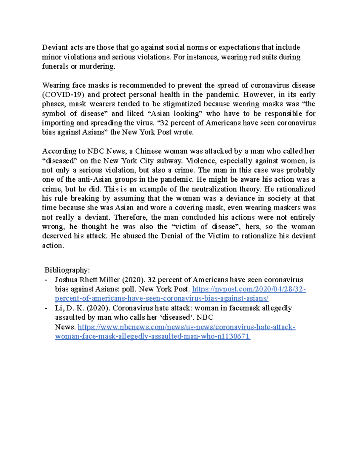 Using Theory to Explain Deviance - Deviant acts are those that go ...