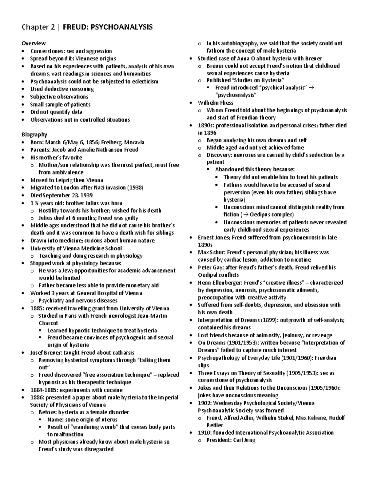 Feist Theories of Personality Chapter 2 - Chapter 2 FREUD ...