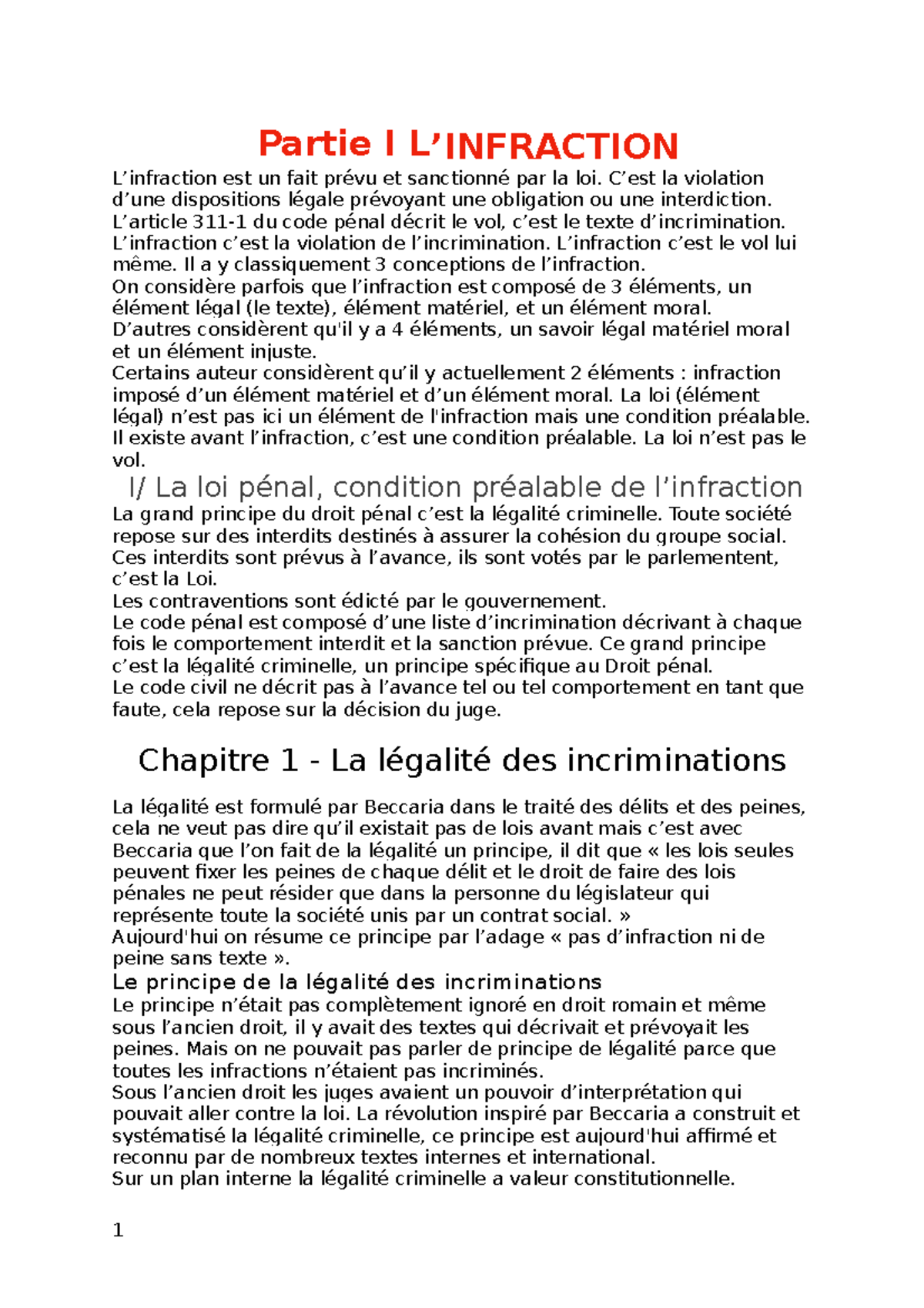 Définition De L’Infraction Code Pénal – ATLG