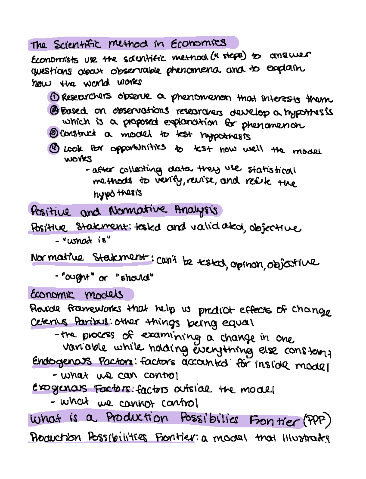 Chapter 2 - Model Building and Gains from Trade - he Scientific method ...