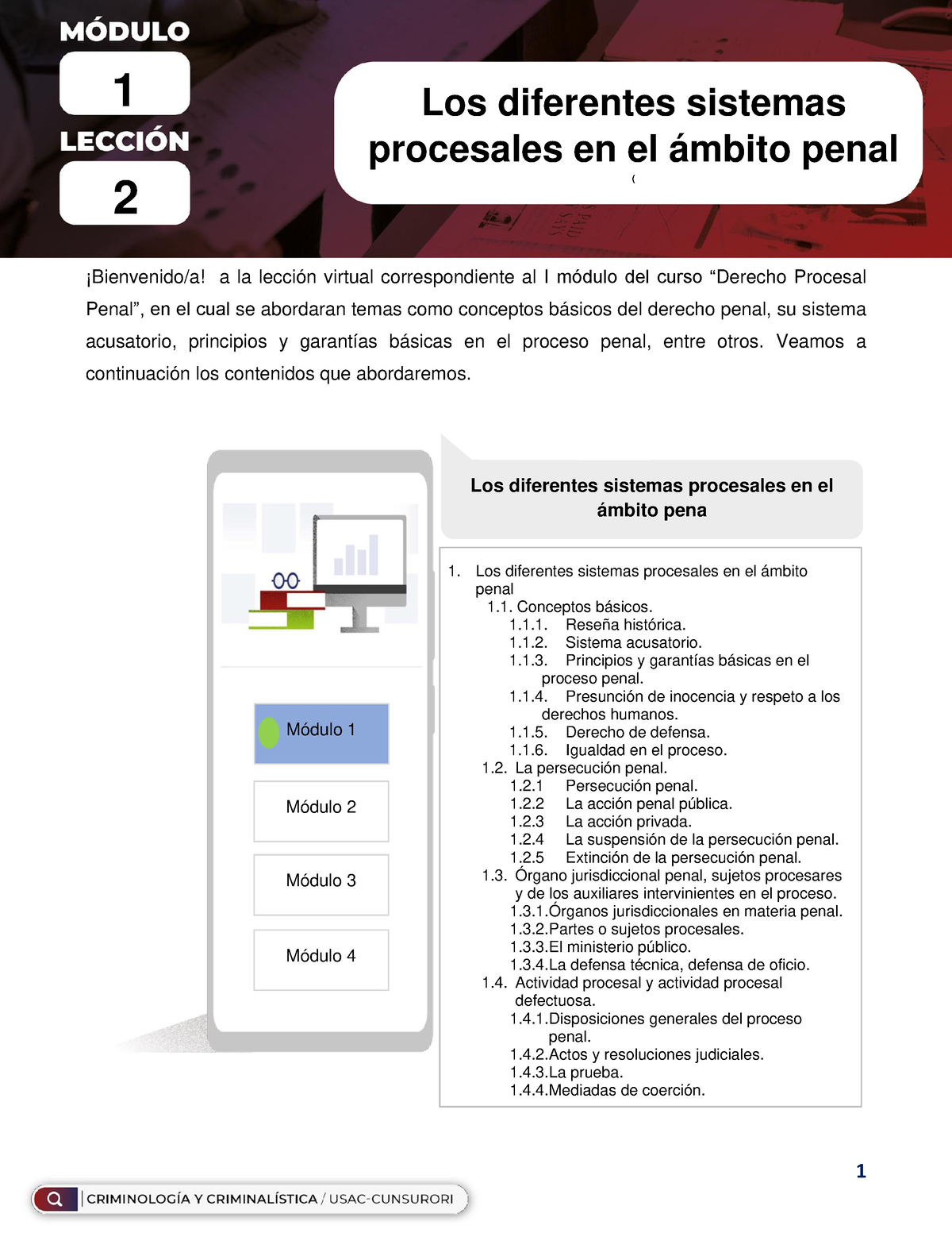 Leccion M Derecho Procesal Penal Usac Studocu