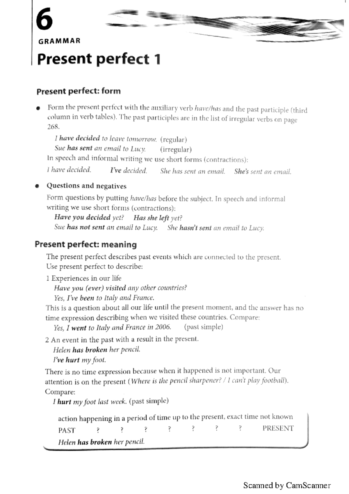 1.present perfect - Ingles - Studocu
