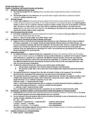Chem Chapter 2 Notes - Tuesday September 4, 2018 Chapter 2: Atoms ...