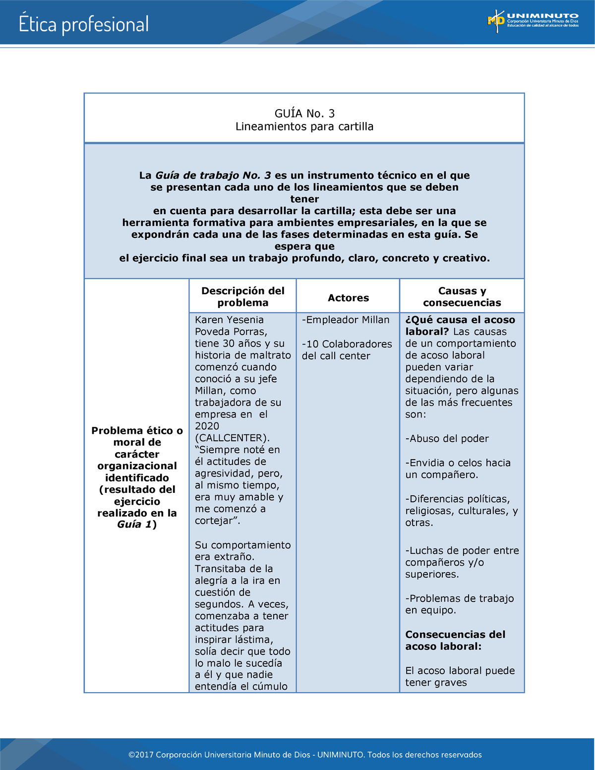 Cartilla Ã Tica GuÍa No 3 Lineamientos Para Cartilla La Guía De Trabajo No 3 Es Un 1996