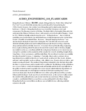 Audio Engineering 110 Worksheet - Becky Harloff AUDIO_ENGINEERING AUDIO ...