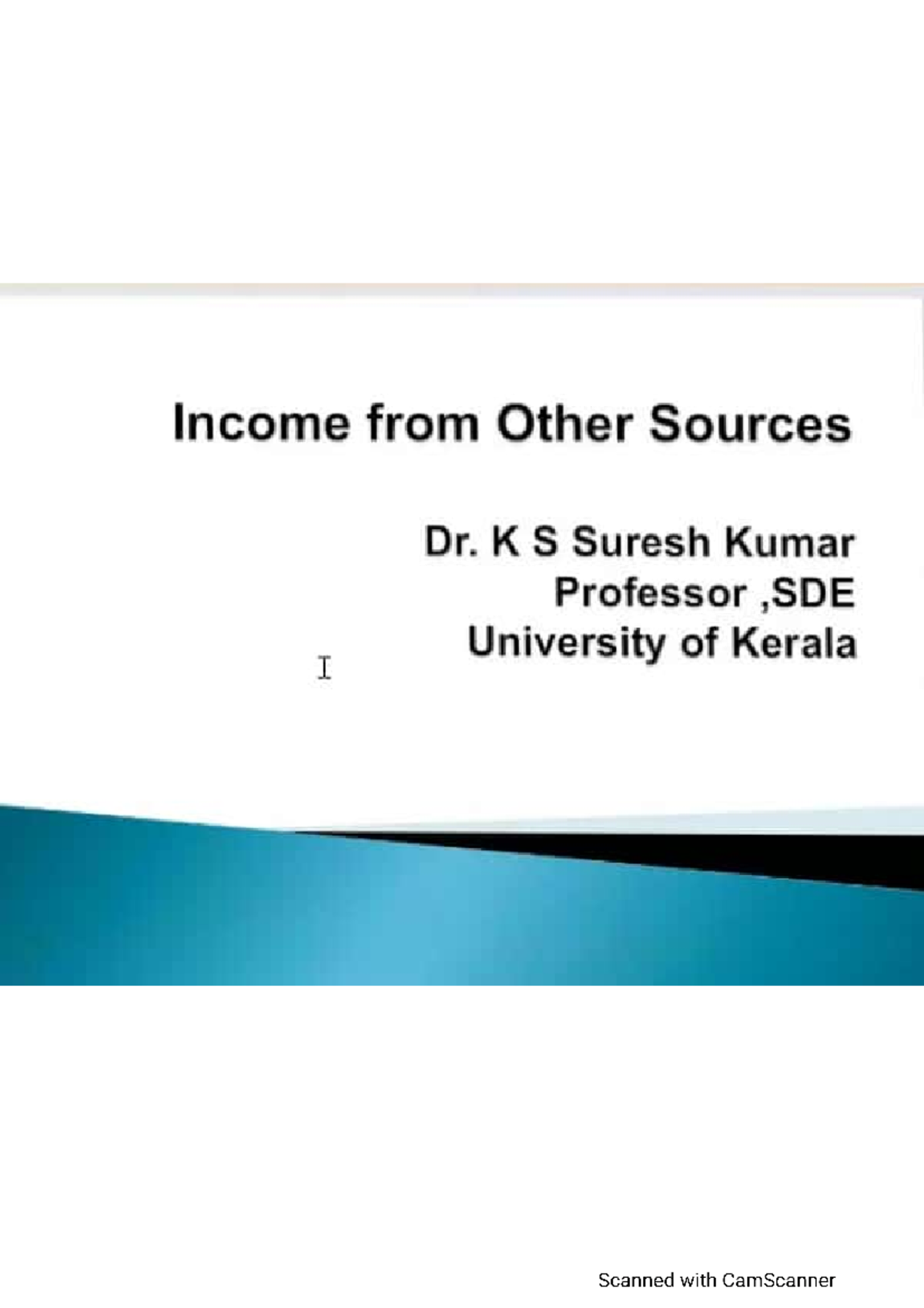 from Other Sources Chartered Accountancy Studocu