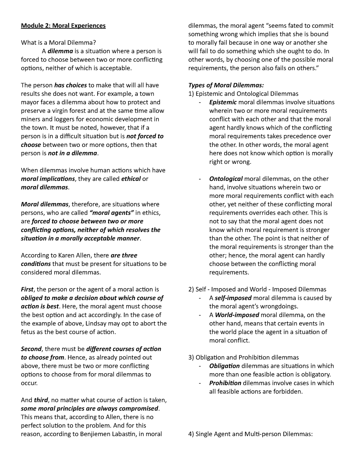 moral-experiences-module-2-moral-experiences-what-is-a-moral-dilemma