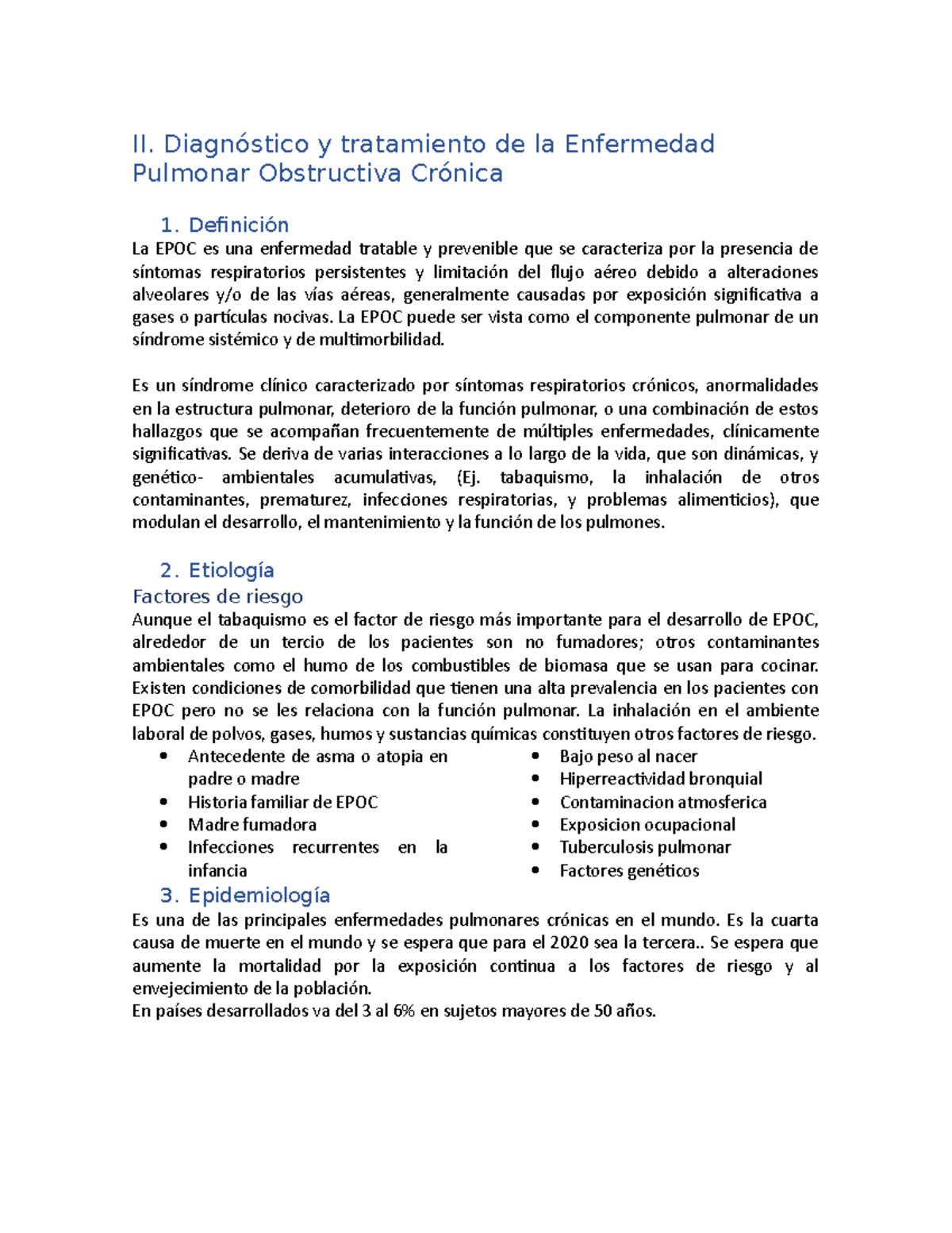 IIDiagnóstico Y Tratamiento De La Enfermedad Pulmonar Obstructiva ...