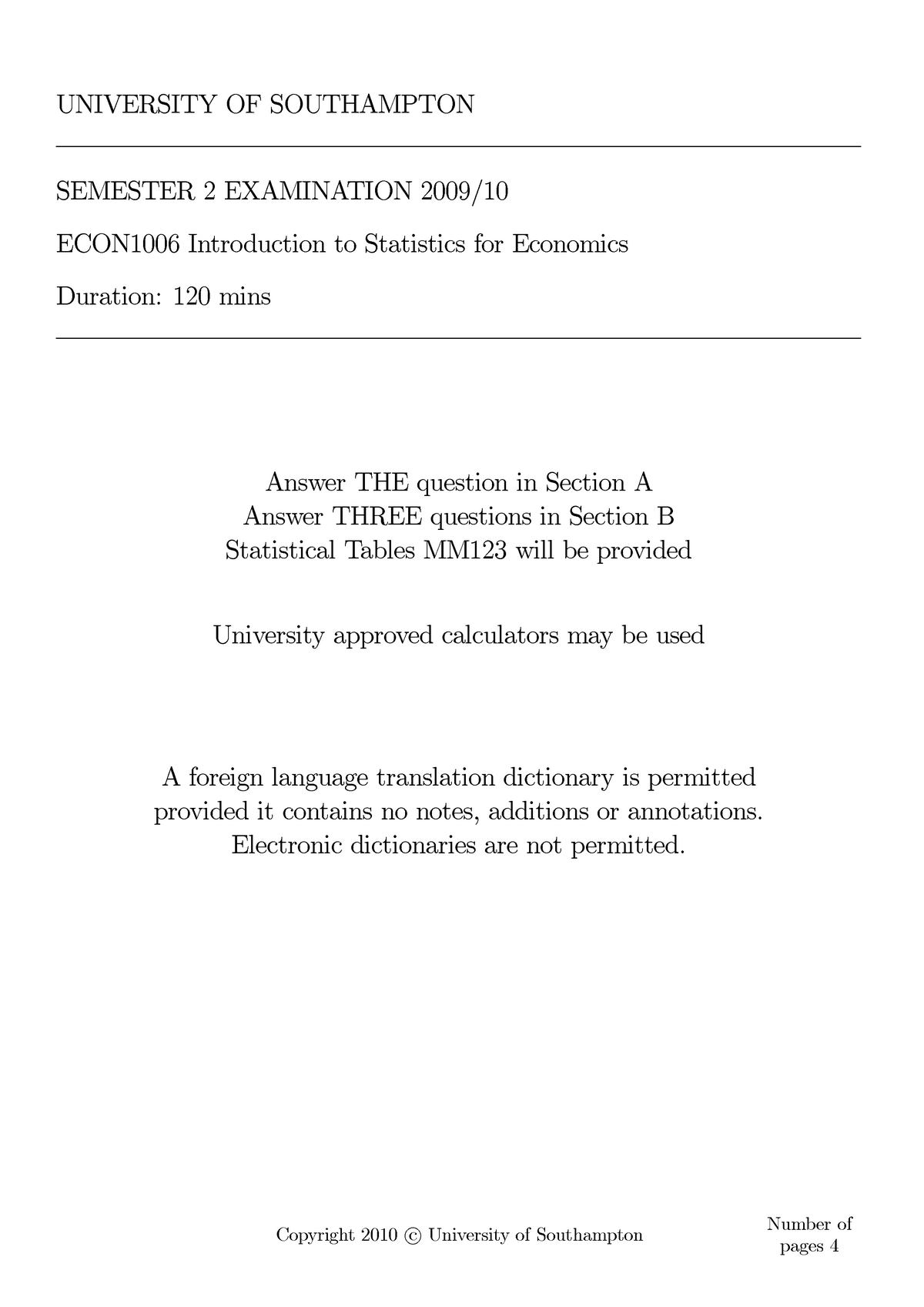 assignments university of southampton