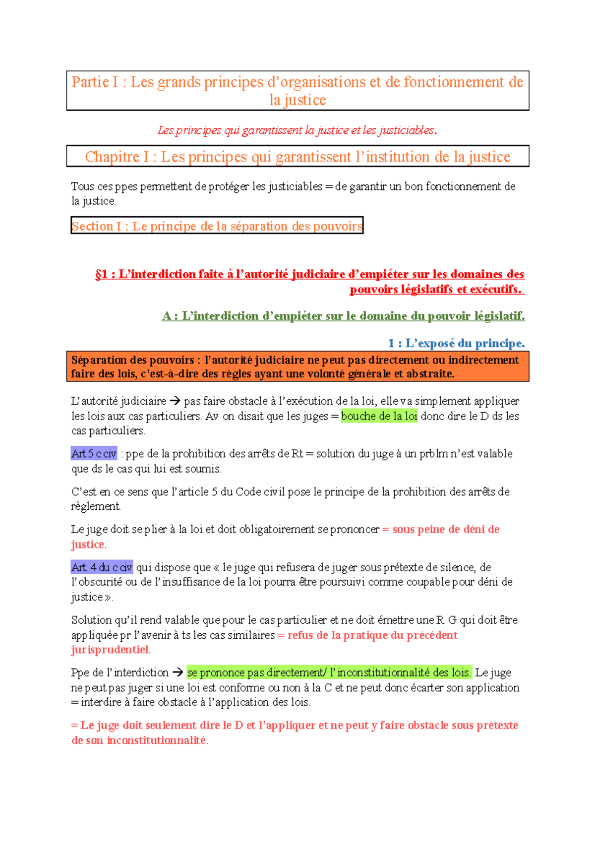 CM-Institutions Juridictionnelles L1 Droit - Partie I : Les Grands ...