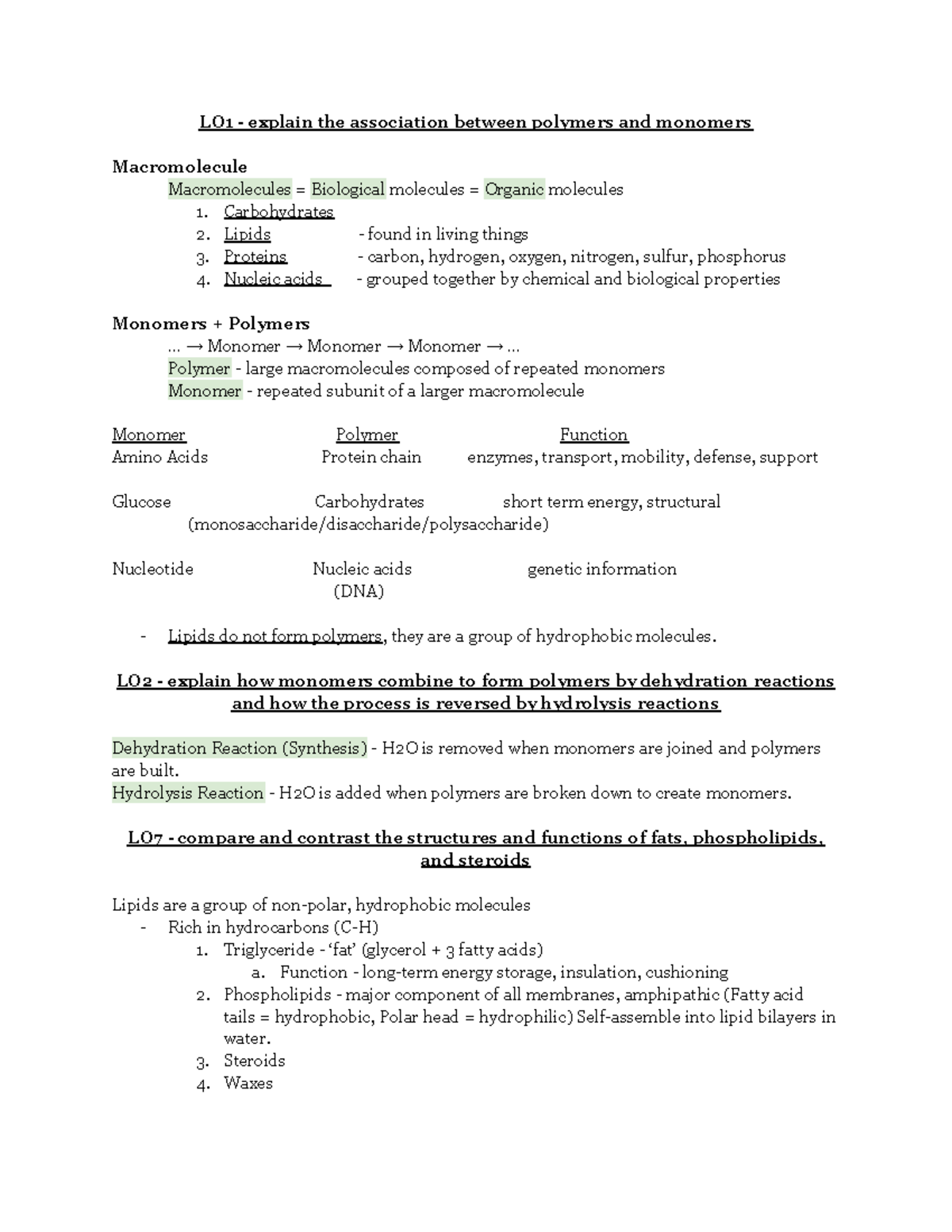 Are Phospholipids Polymers?  The Definitive Answer - mes6700