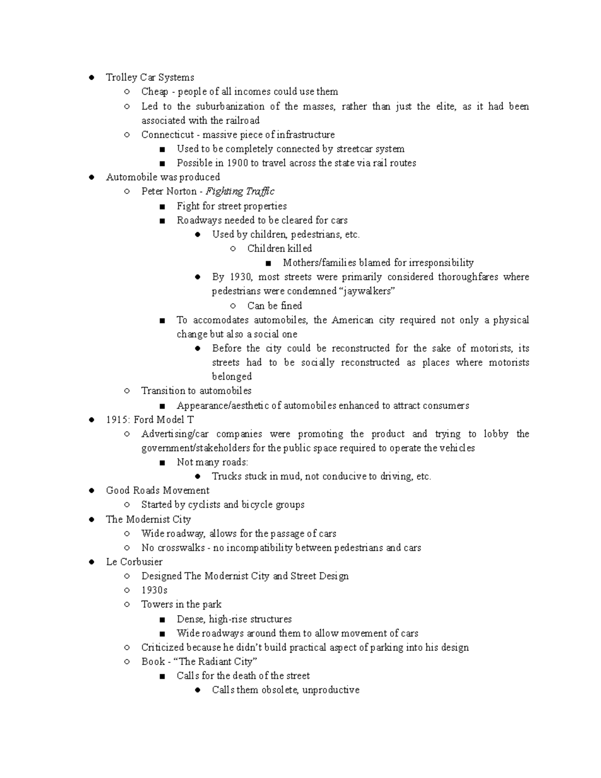 Notes: Suburbanization and Sprawl - Trolley Car Systems Cheap - people ...