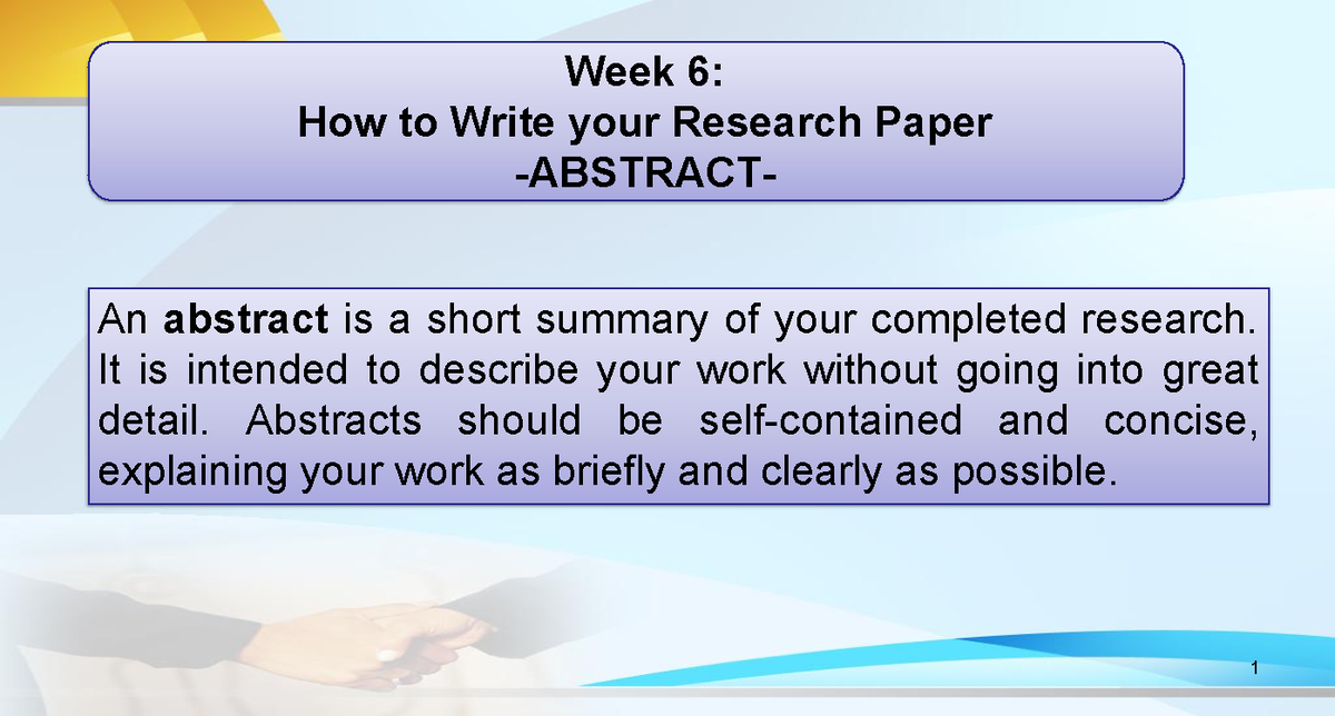 how to sell your research paper